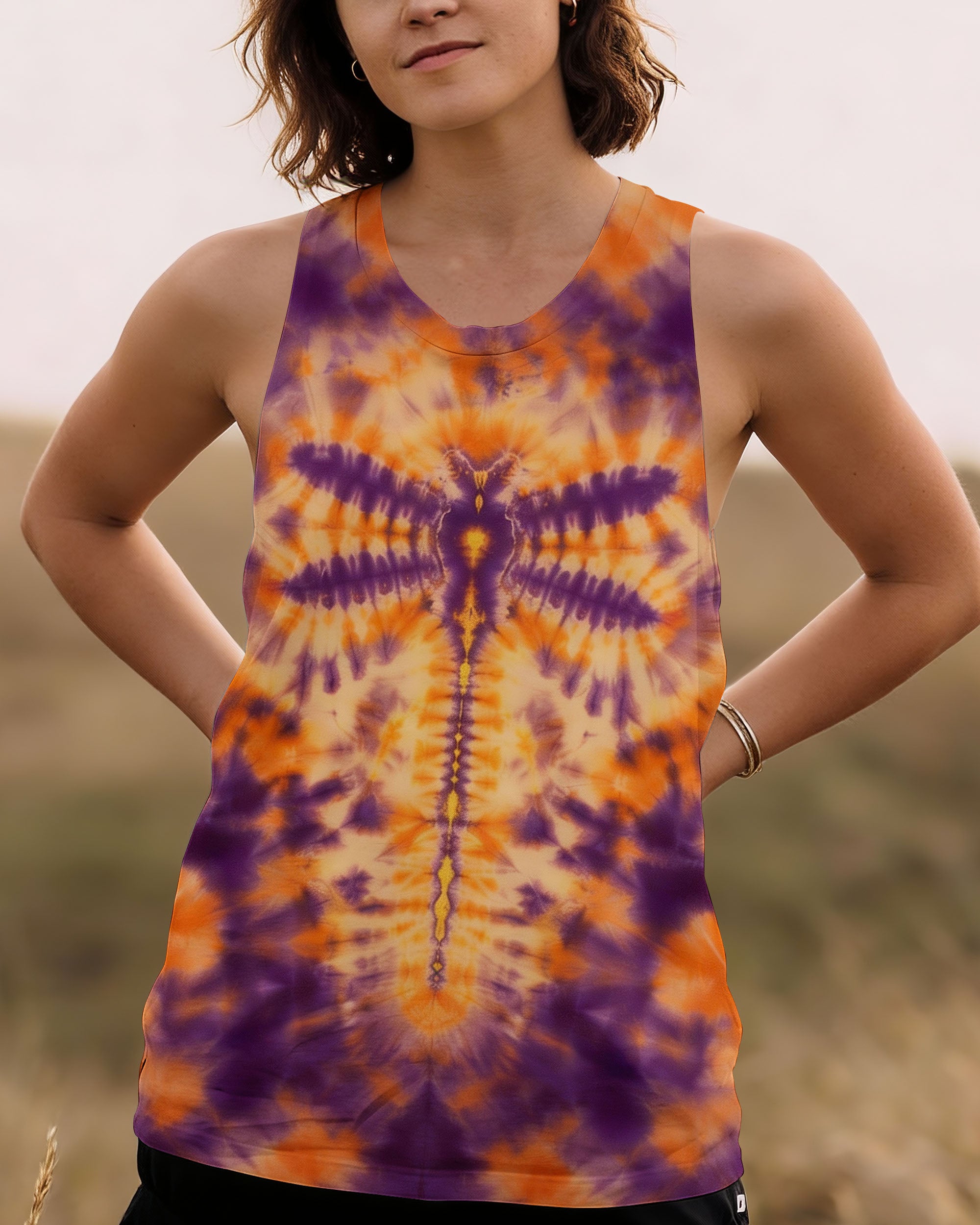 DRAGONFLY TIE DYE COLORFUL ALL OVER PRINT - TYPQ1712251