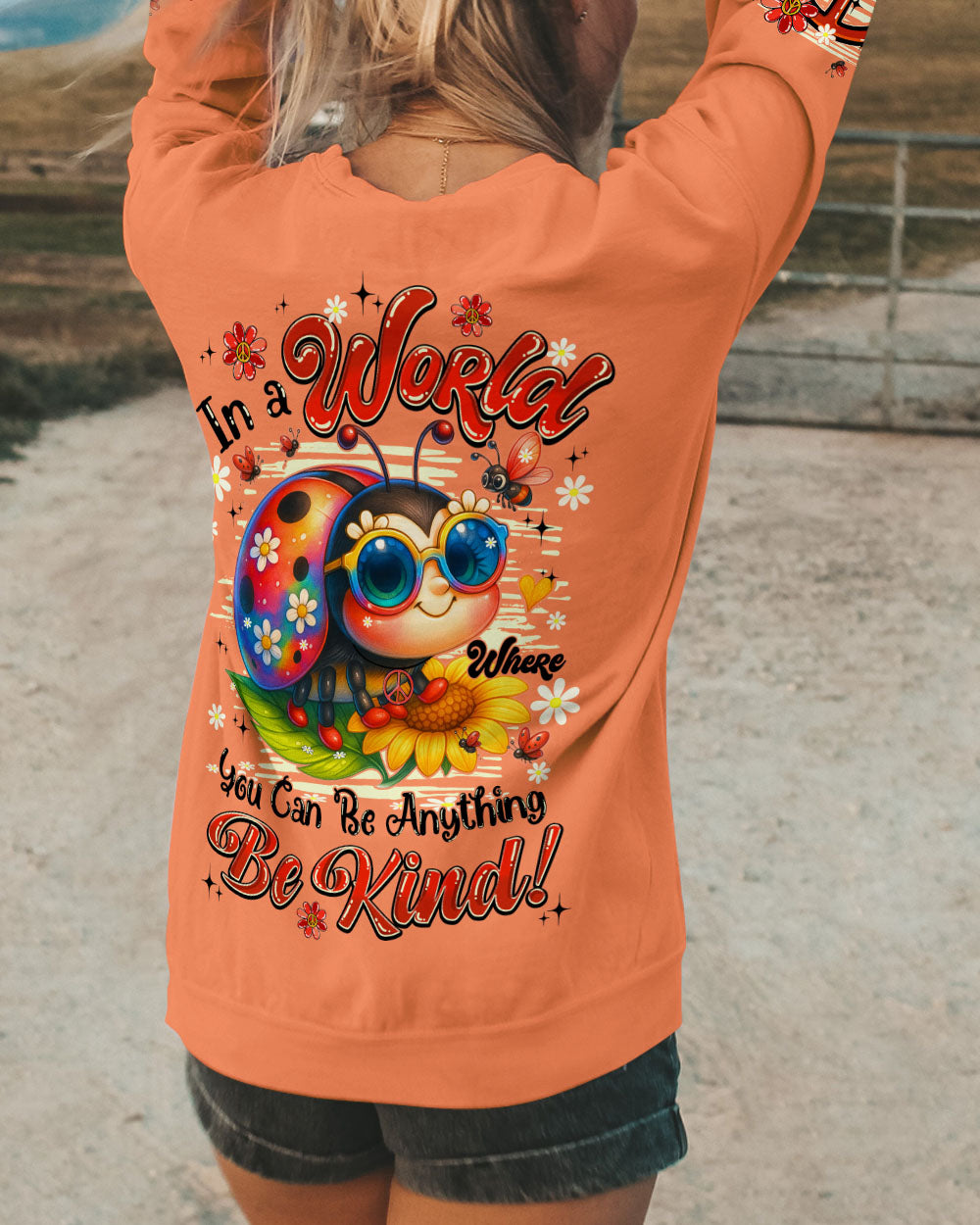 IN A WORLD YOU CAN BE ANYTHING BE KIND LADYBUG ALL OVER PRINT - TYPQ1906254