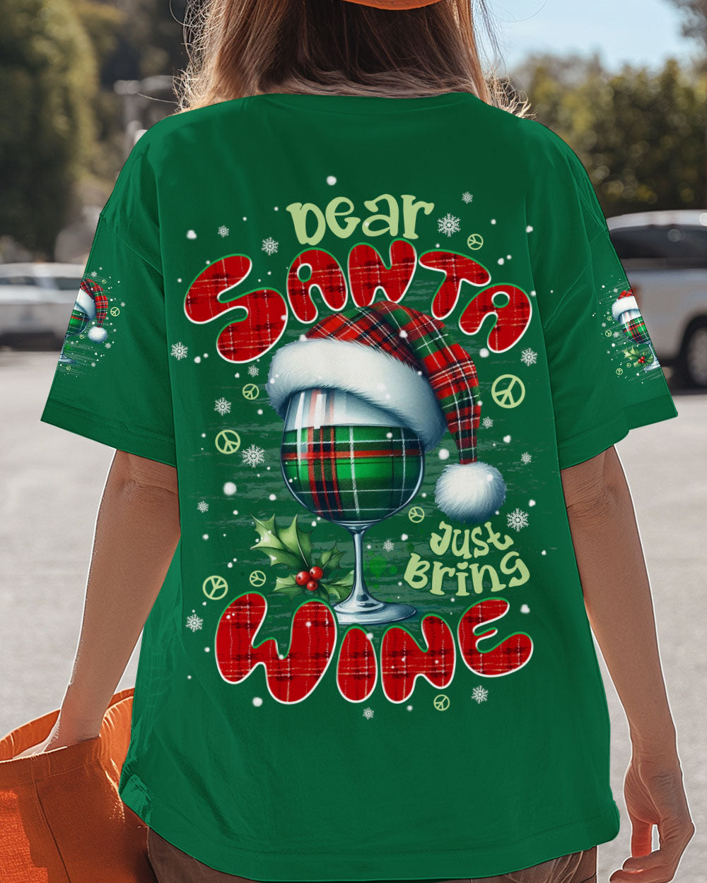 DEAR SANTA JUST BRING WINE CHRISTMAS ALL OVER PRINT - TYPQ1911251