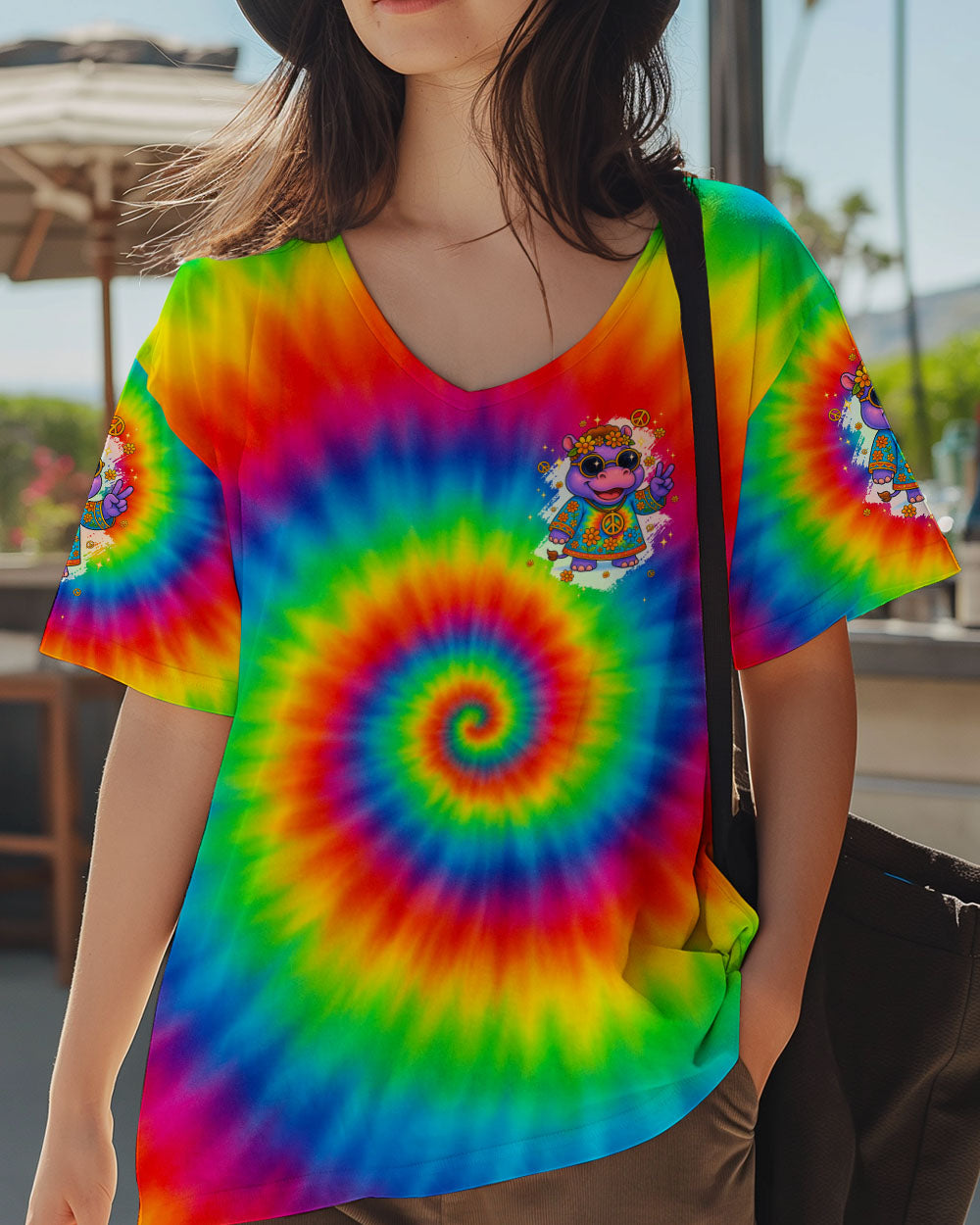 DON'T WORRY BE HIPPO TIE DYE ALL OVER PRINT - TYPQ2006251