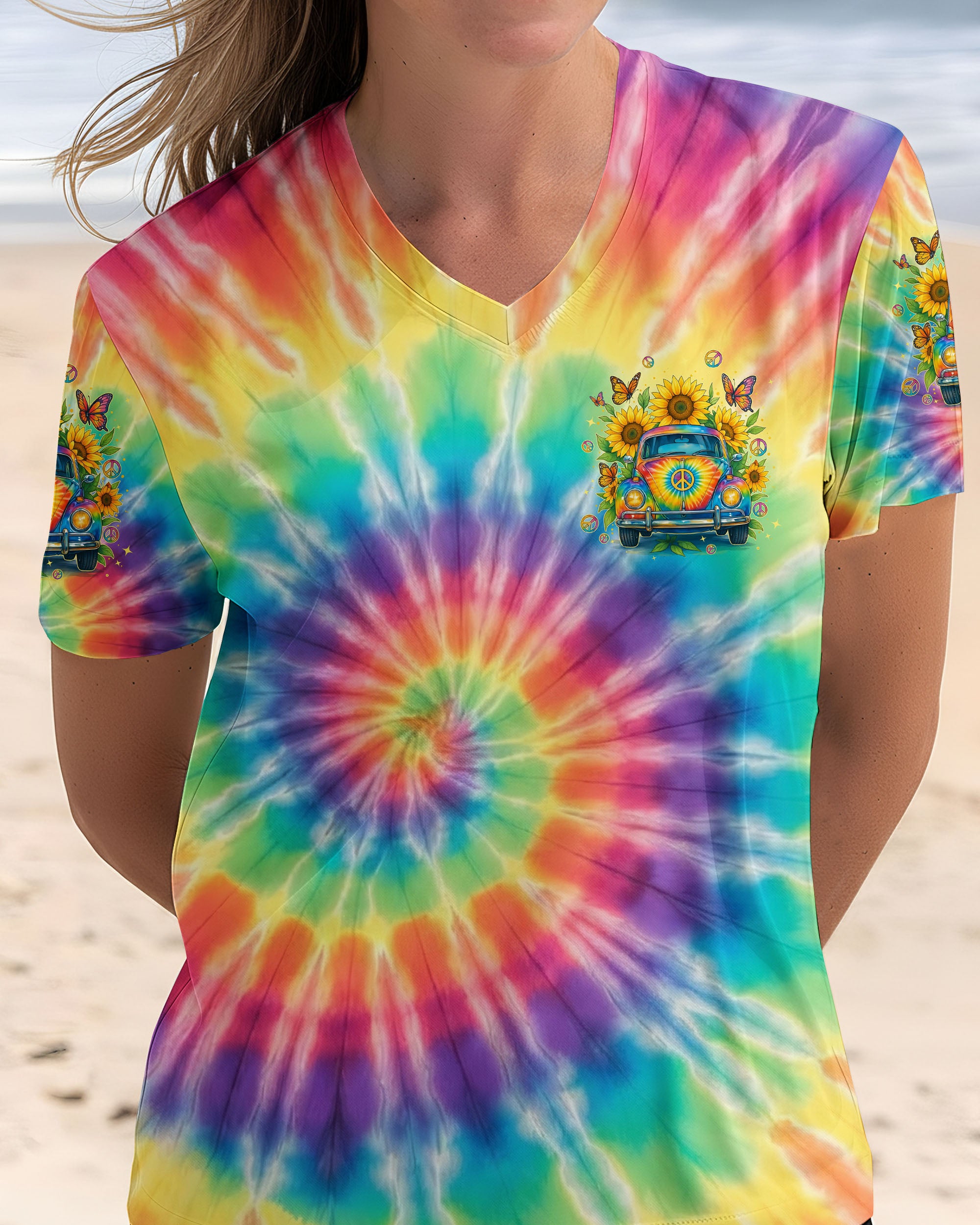 RUNNING AGAINST THE WIND CAR TIE DYE ALL OVER PRINT - TYPQ2111251