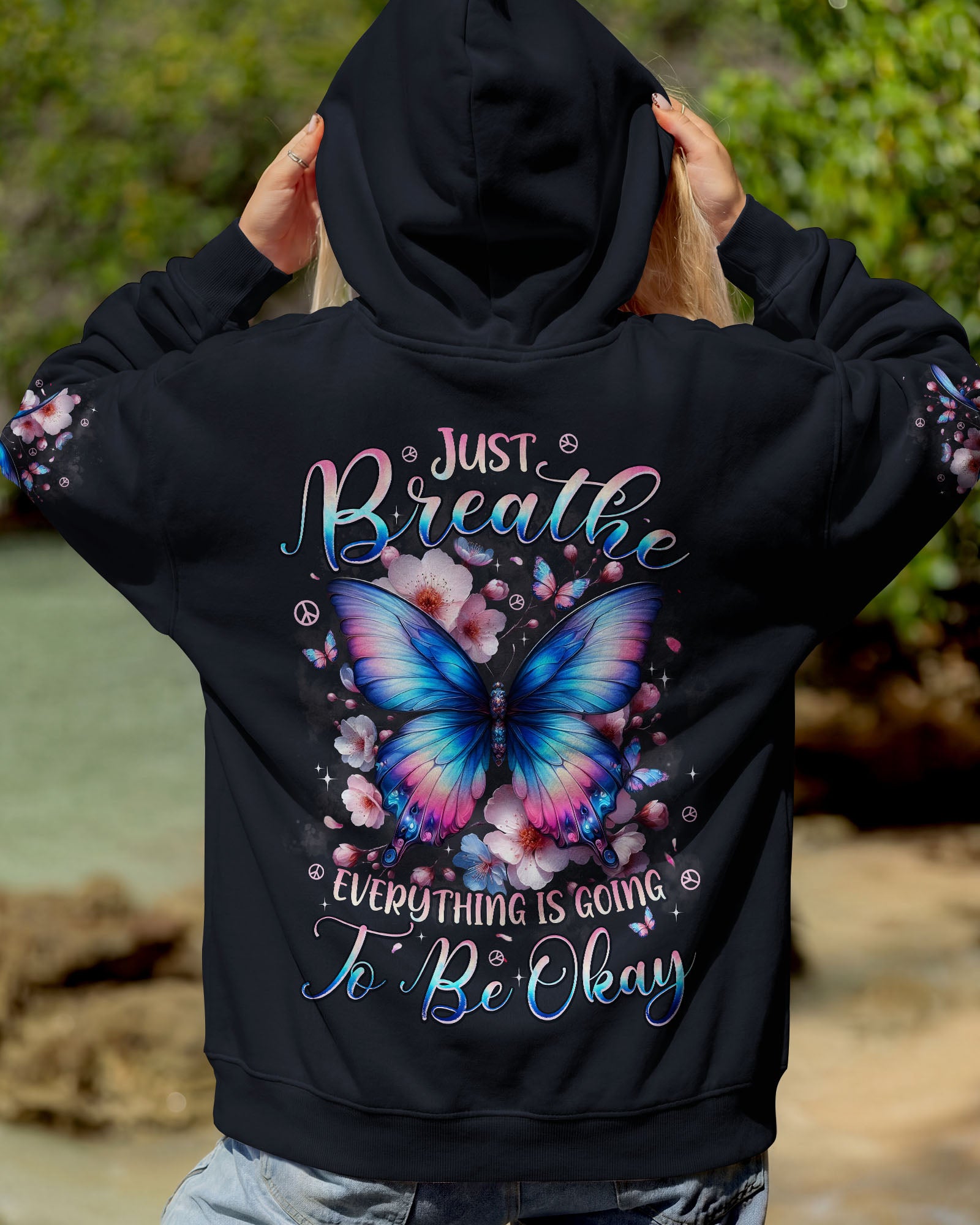 JUST BREATHE BUTTERFLY ALL OVER PRINT - TYPQ2201262