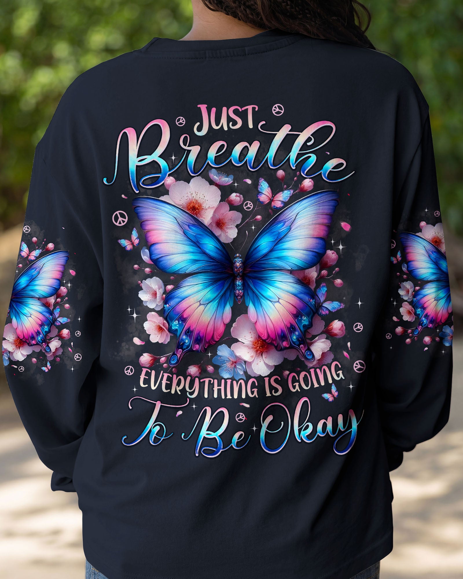 JUST BREATHE BUTTERFLY ALL OVER PRINT - TYPQ2201262