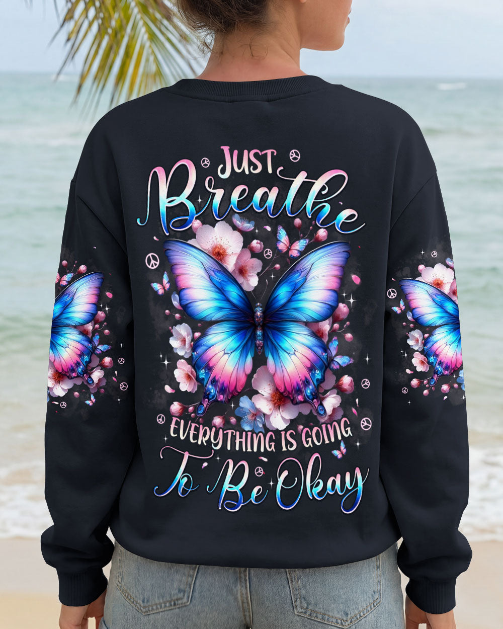 JUST BREATHE BUTTERFLY ALL OVER PRINT - TYPQ2201262