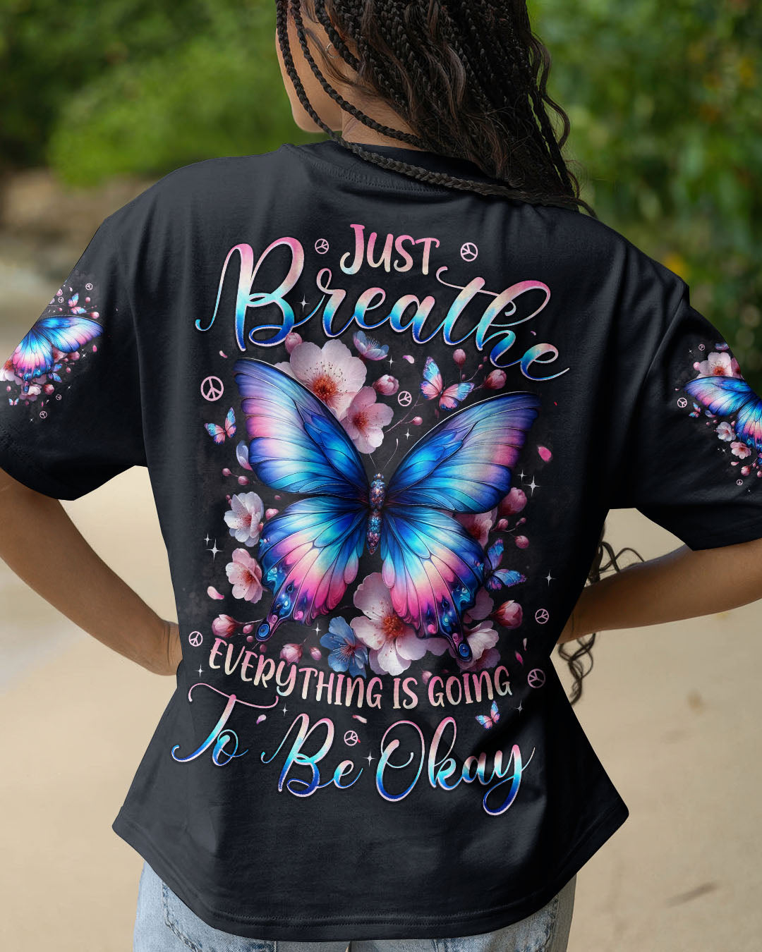 JUST BREATHE BUTTERFLY ALL OVER PRINT - TYPQ2201262