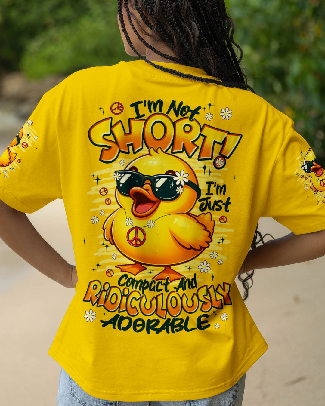 I'M NOT SHORT DUCK HIPPIE ALL OVER PRINT - TYPQ2307253