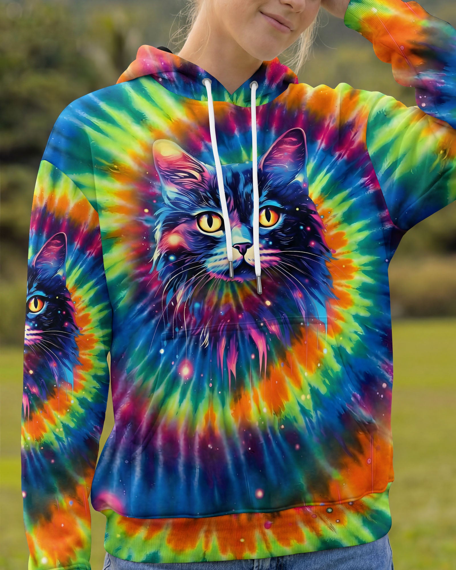 COLORFUL CAT ALL OVER PRINT - TYPQ2402262