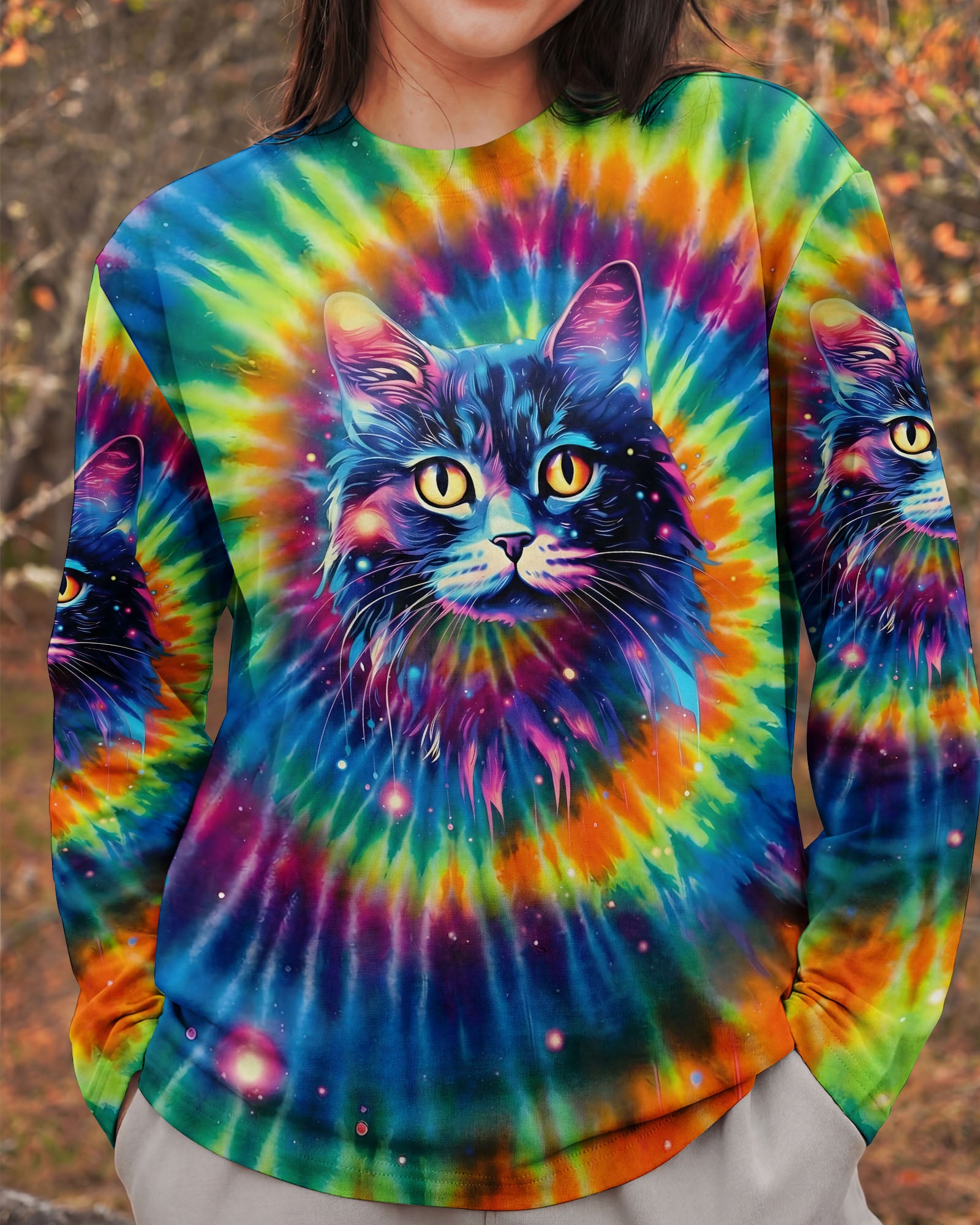 COLORFUL CAT ALL OVER PRINT - TYPQ2402262
