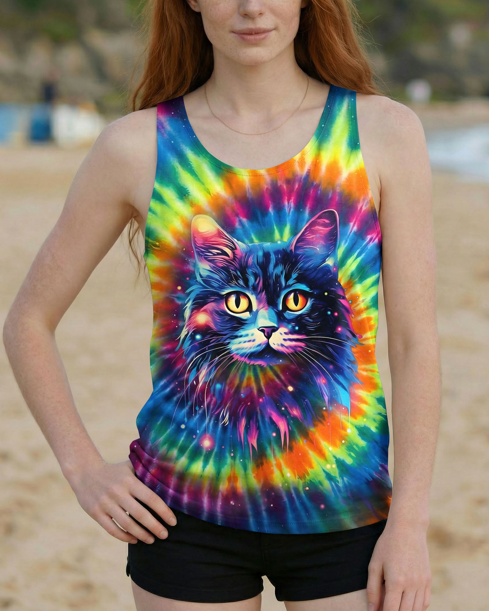 COLORFUL CAT ALL OVER PRINT - TYPQ2402262