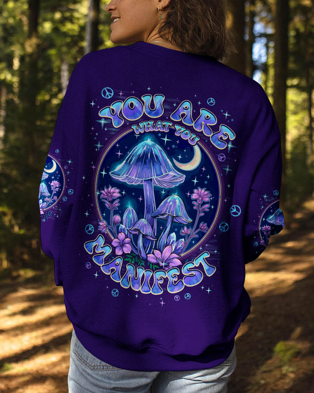 YOU ARE WHAT YOU MANIFEST MUSHROOM ALL OVER PRINT - TYPQ2508251