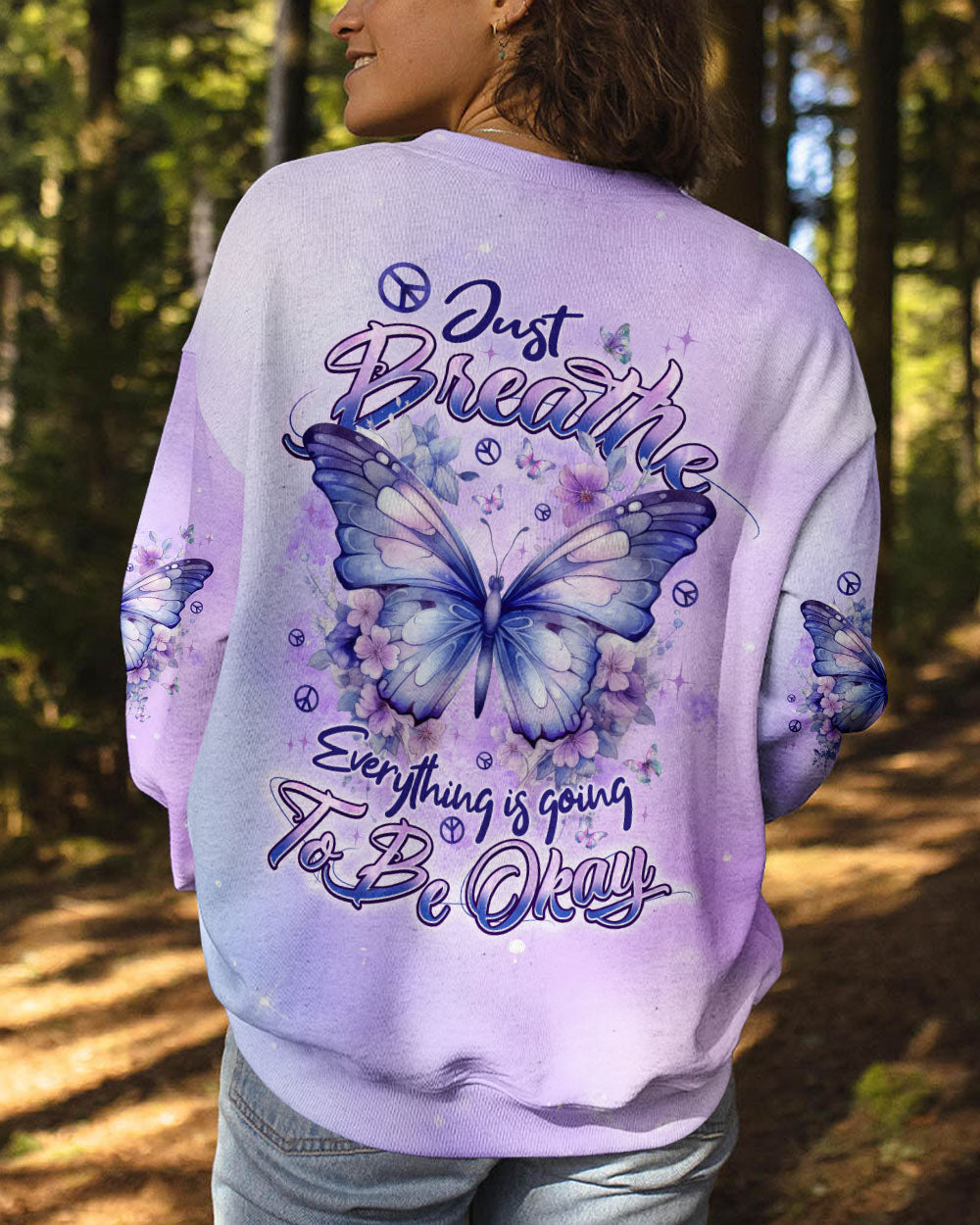 JUST BREATHE BUTTERFLY ALL OVER PRINT - TYPQ2609253