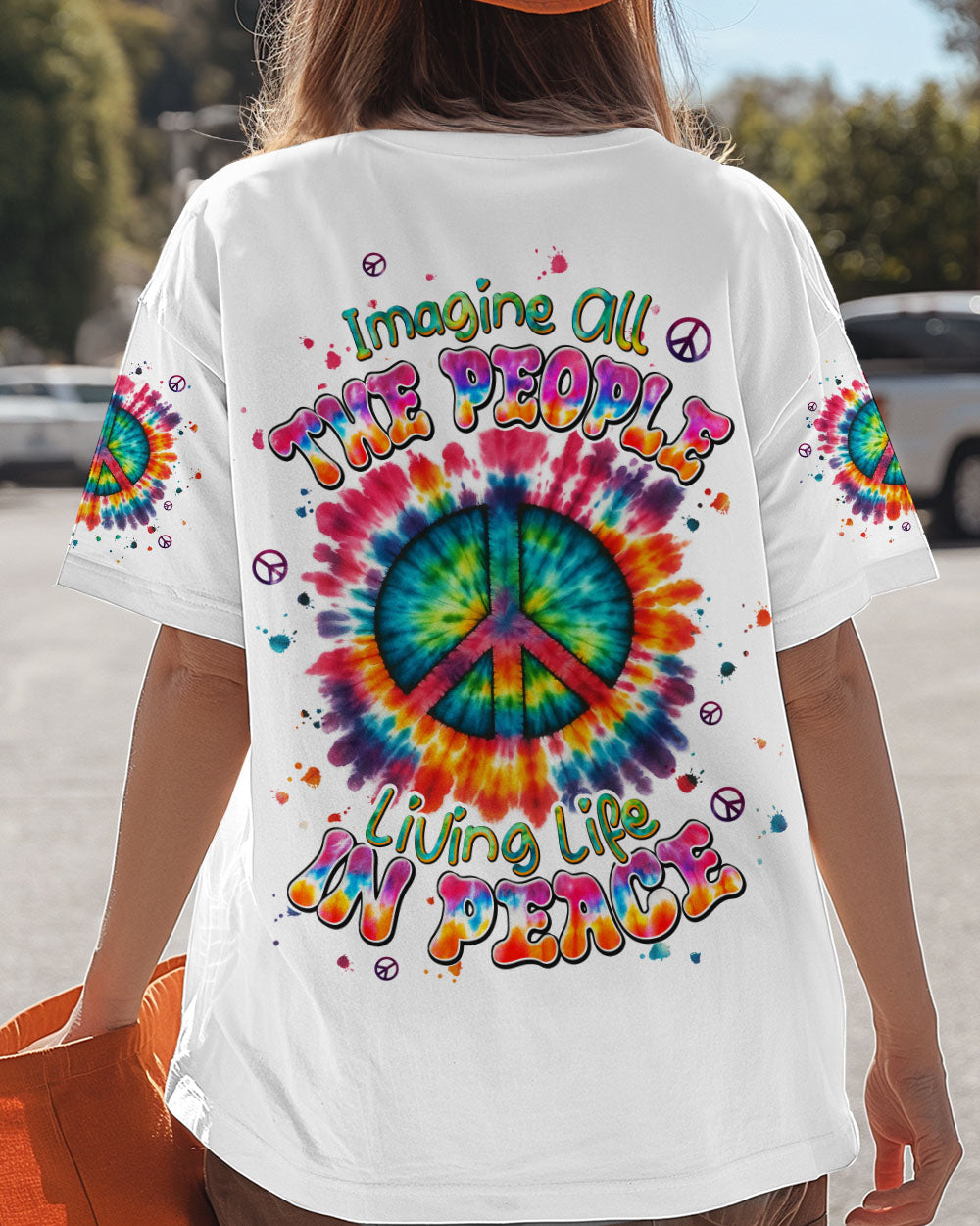 IMAGINE ALL THE PEOPLE LIVING LIFE IN PEACE TIE DYE ALL OVER PRINT - TYPQ2706251