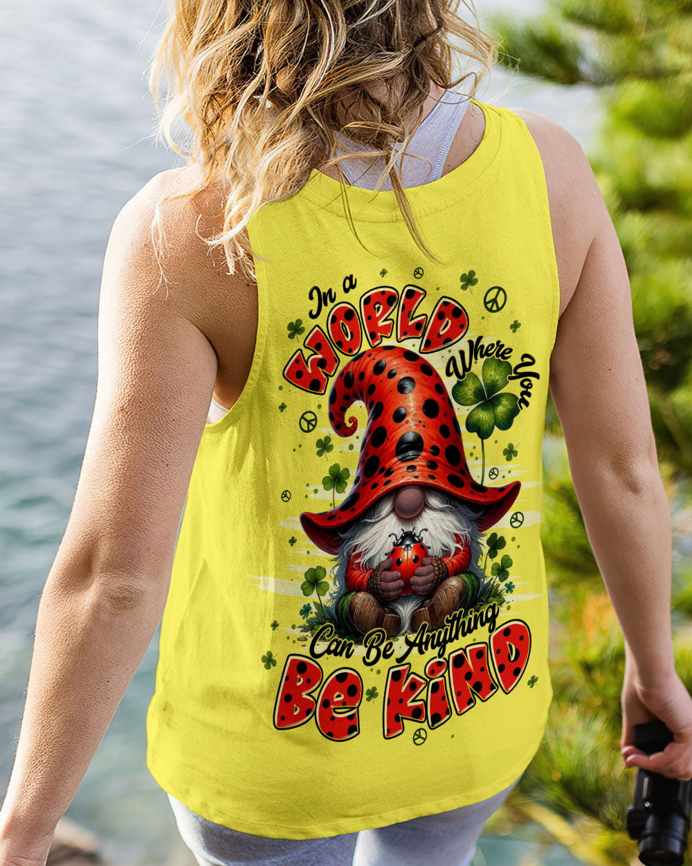 IN A WORLD WHERE YOU CAN BE ANYTHING BE KIND GNOME LADYBUG ALL OVER PRINT - TYPQ2706253