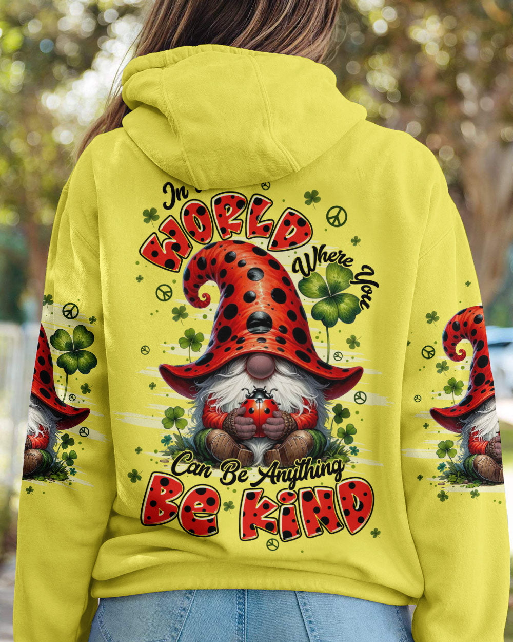 IN A WORLD WHERE YOU CAN BE ANYTHING BE KIND GNOME LADYBUG ALL OVER PRINT - TYPQ2706253