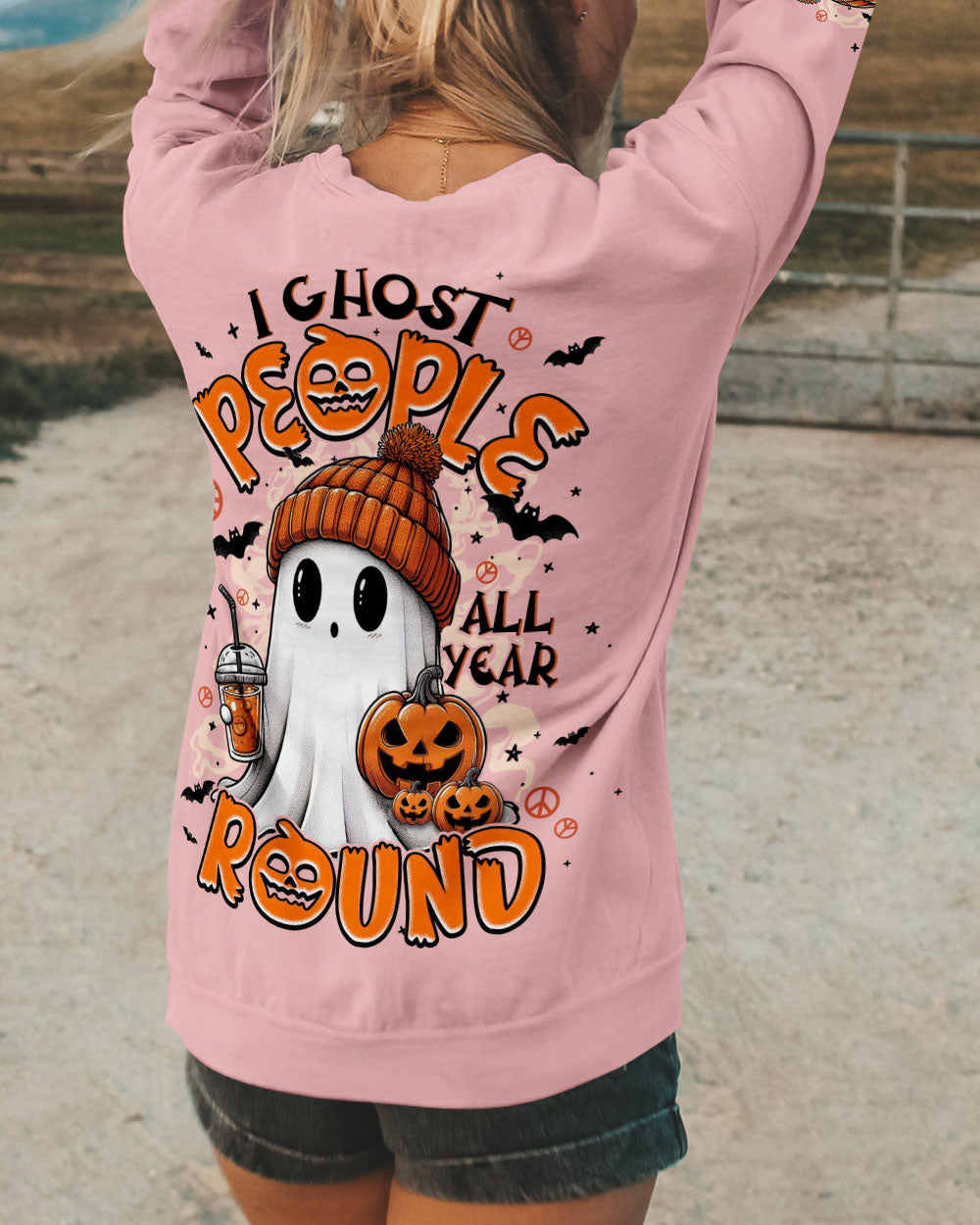 I GHOST PEOPLE ALL YEAR ROUND BOO HALLOWEEN ALL OVER PRINT - TYPQ2907251