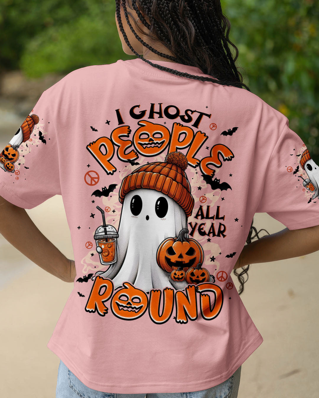I GHOST PEOPLE ALL YEAR ROUND BOO HALLOWEEN ALL OVER PRINT - TYPQ2907251