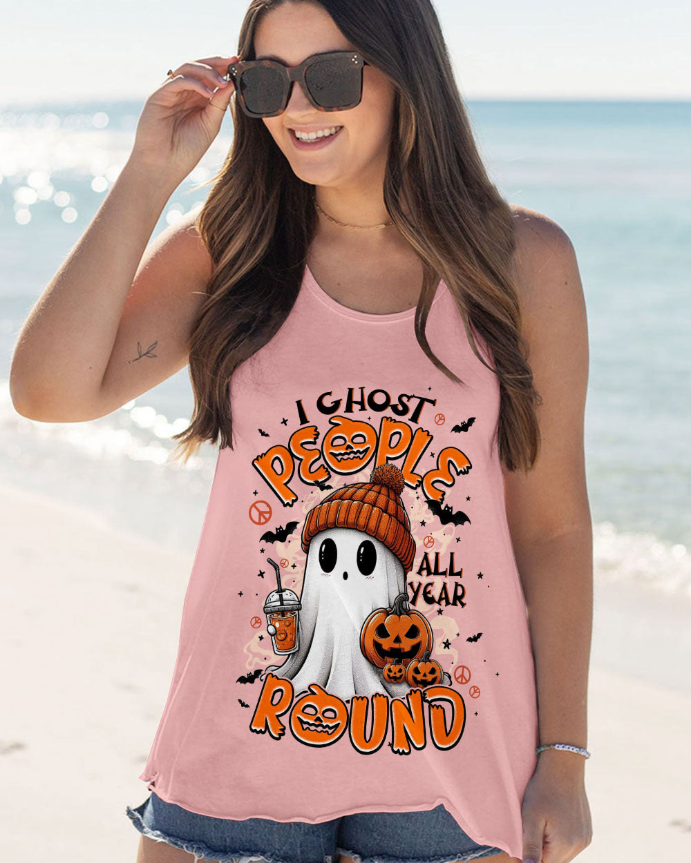 I GHOST PEOPLE ALL YEAR ROUND BOO HALLOWEEN ALL OVER PRINT - TYPQ2907251