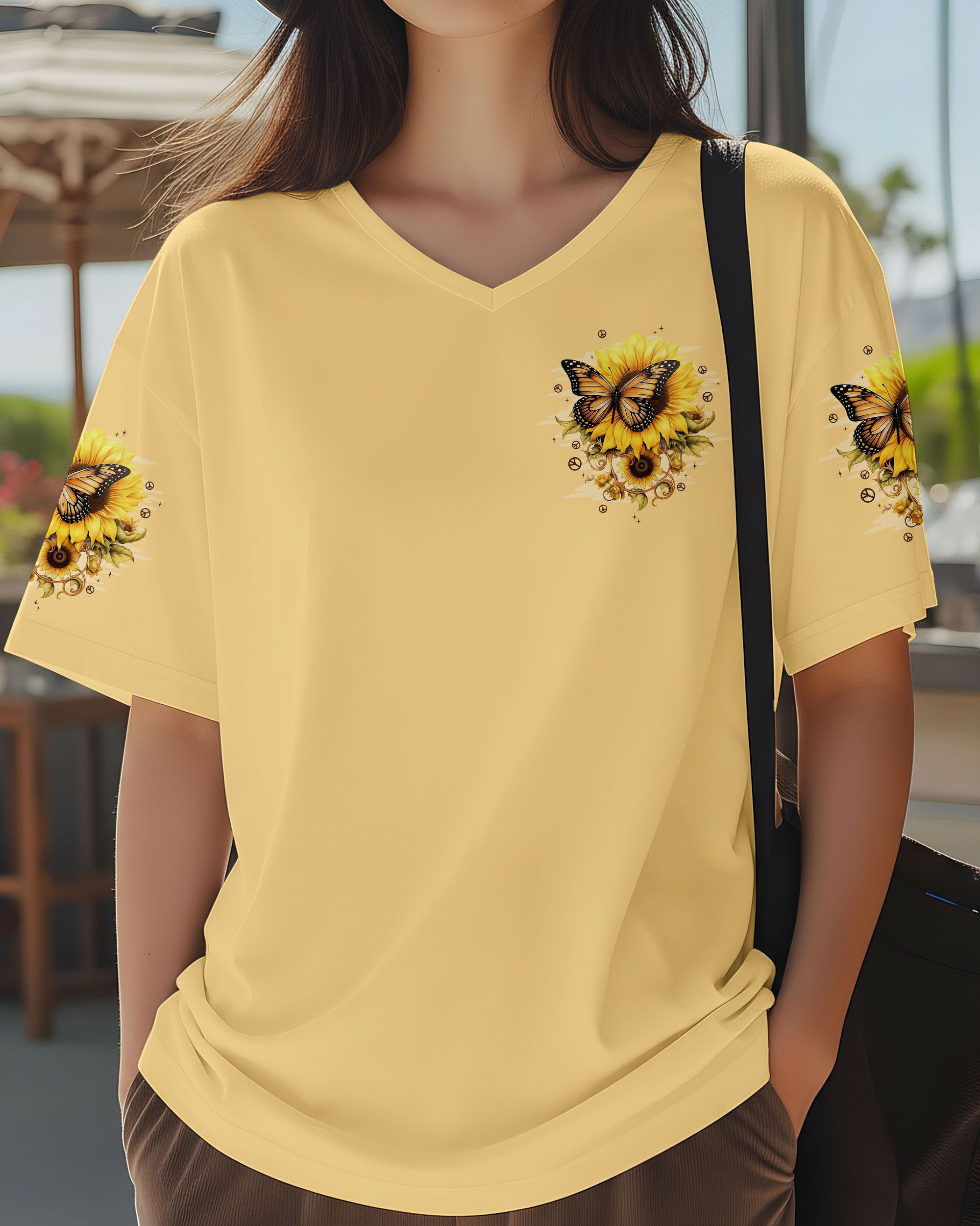 JUST BREATHE BUTTERFLY SUNFLOWER ALL OVER PRINT - TYPQ2911251