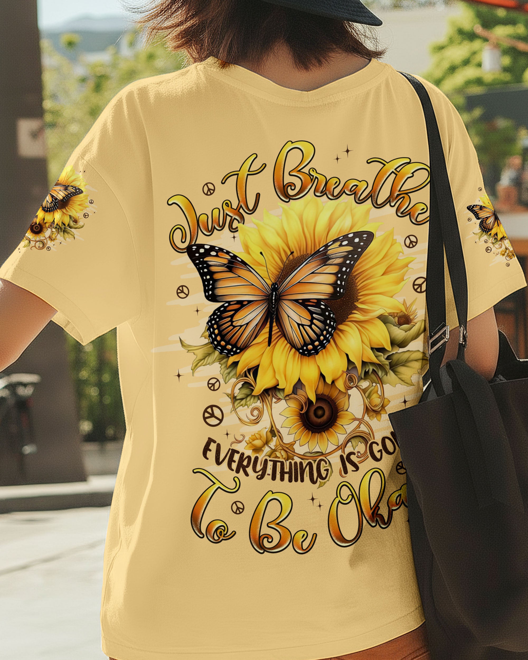 JUST BREATHE BUTTERFLY SUNFLOWER ALL OVER PRINT - TYPQ2911251
