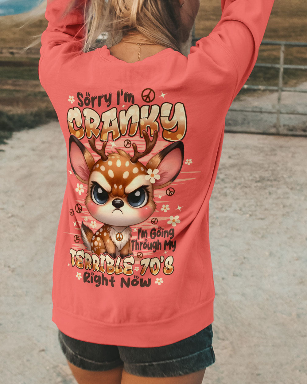 SORRY I'M CRANKY DEER ALL OVER PRINT - TYPQ3009251