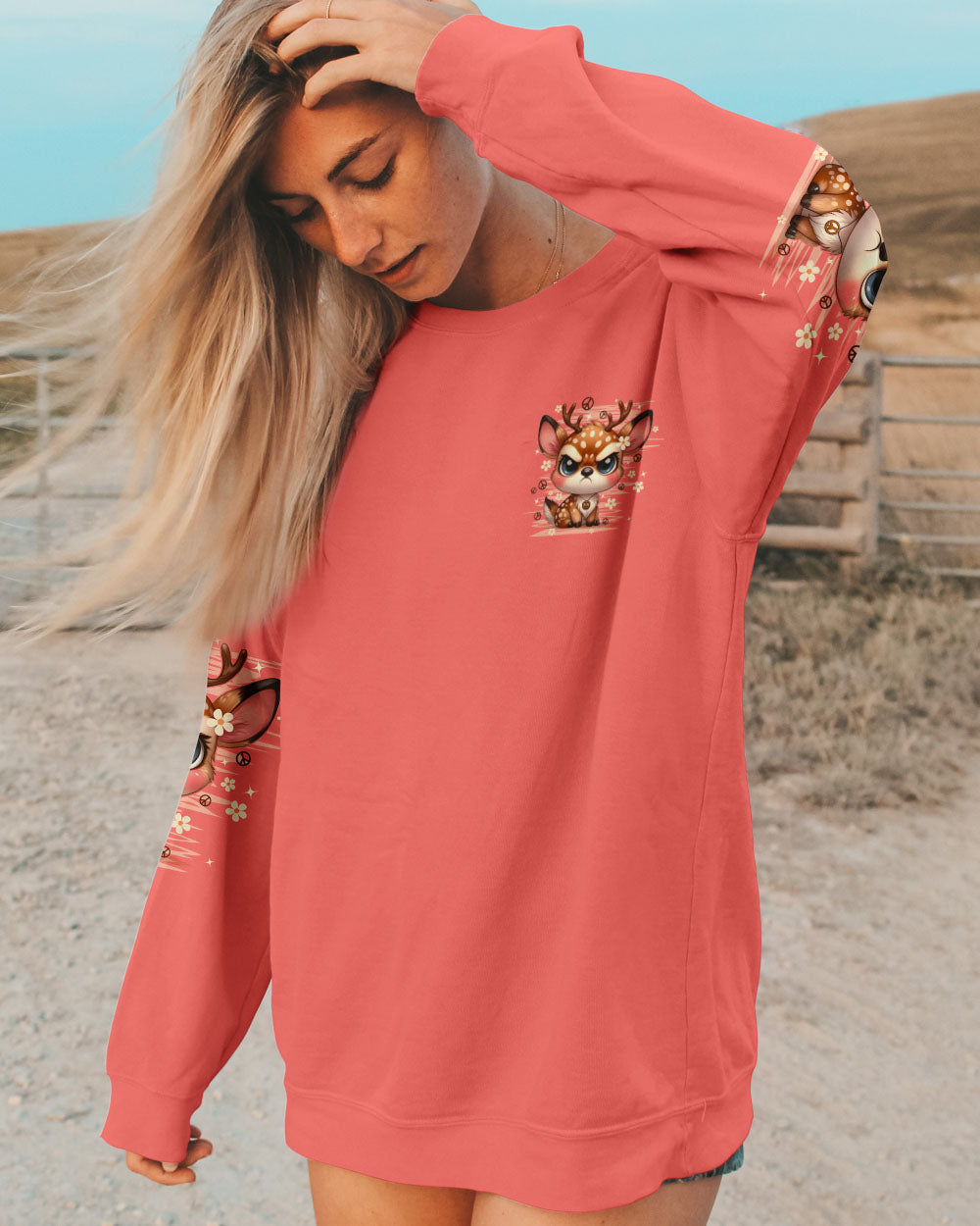 SORRY I'M CRANKY DEER ALL OVER PRINT - TYPQ3009251
