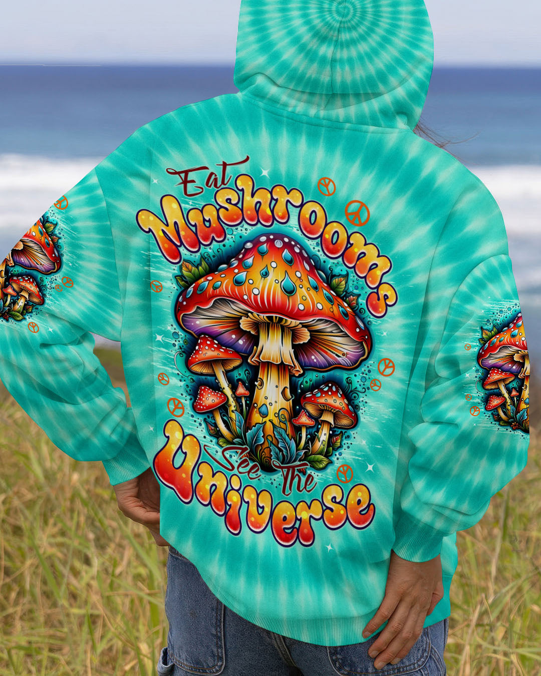 EAT MUSHROOMS SEE THE UNIVERSE TIE DYE ALL OVER PRINT - TYPQ3010251