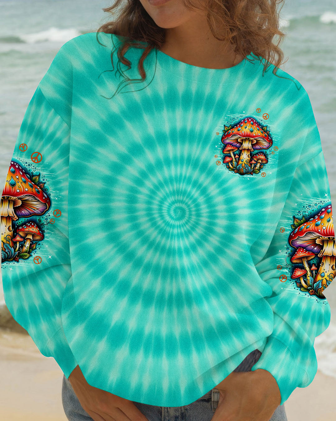 EAT MUSHROOMS SEE THE UNIVERSE TIE DYE ALL OVER PRINT - TYPQ3010251