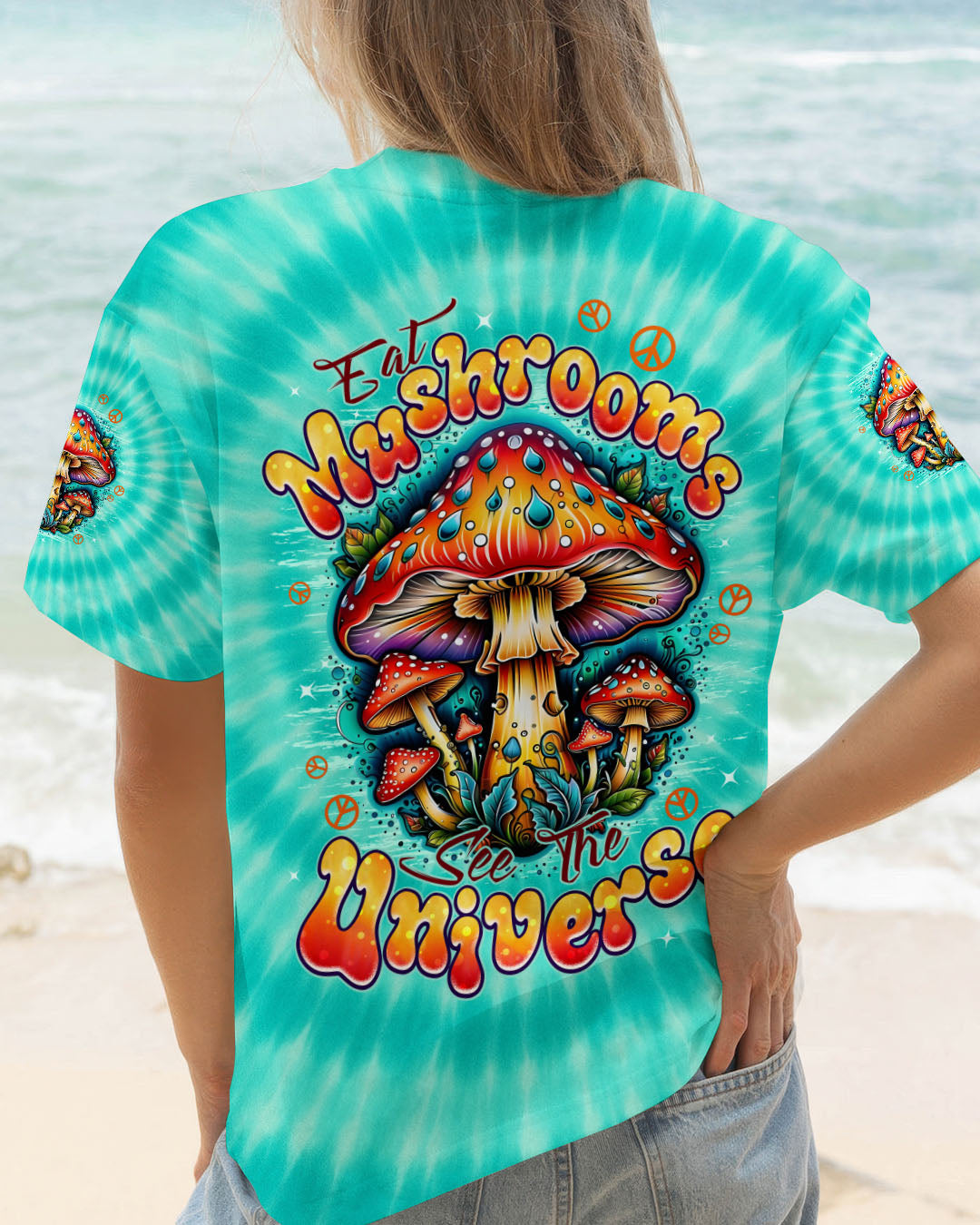 EAT MUSHROOMS SEE THE UNIVERSE TIE DYE ALL OVER PRINT - TYPQ3010251
