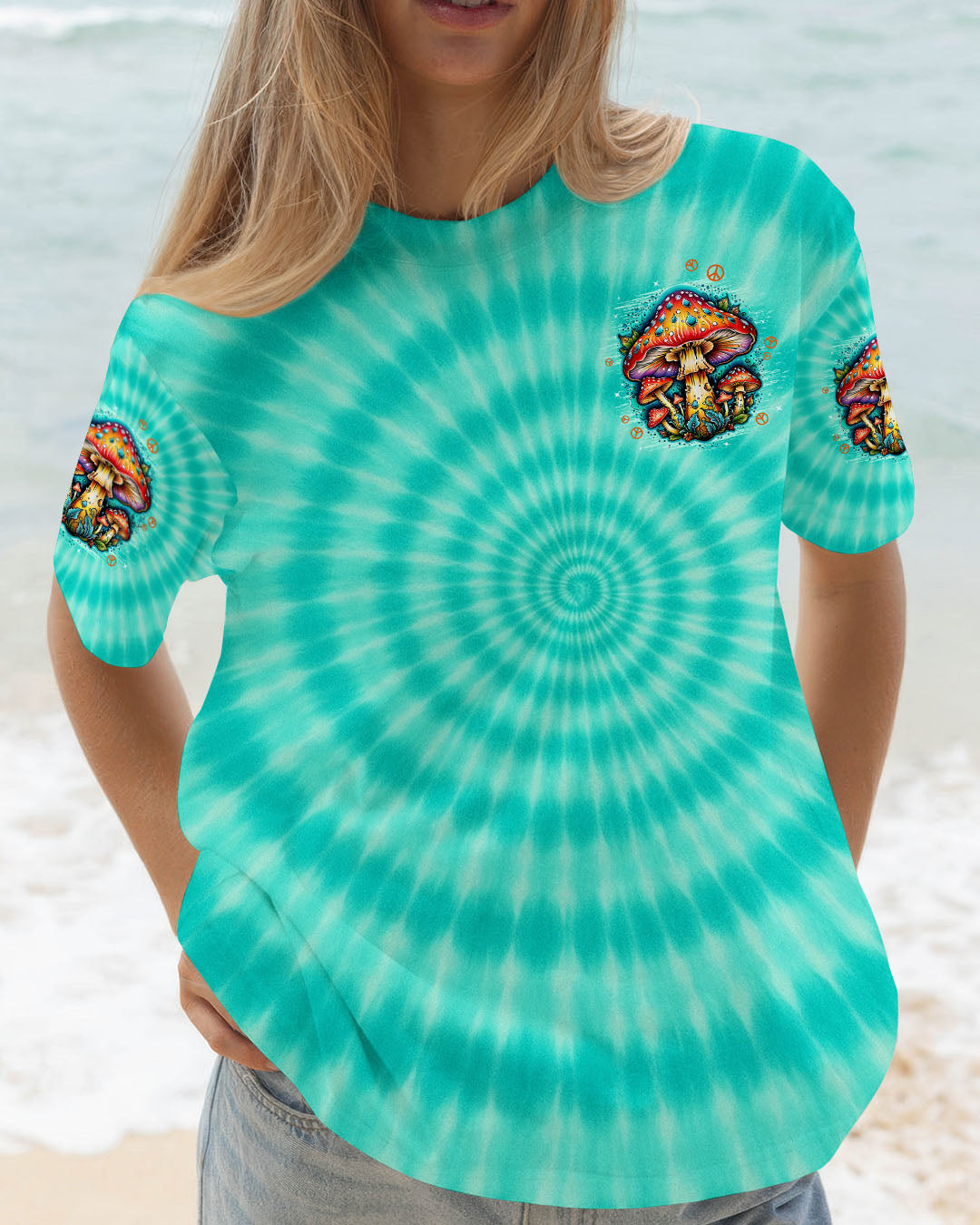 EAT MUSHROOMS SEE THE UNIVERSE TIE DYE ALL OVER PRINT - TYPQ3010251