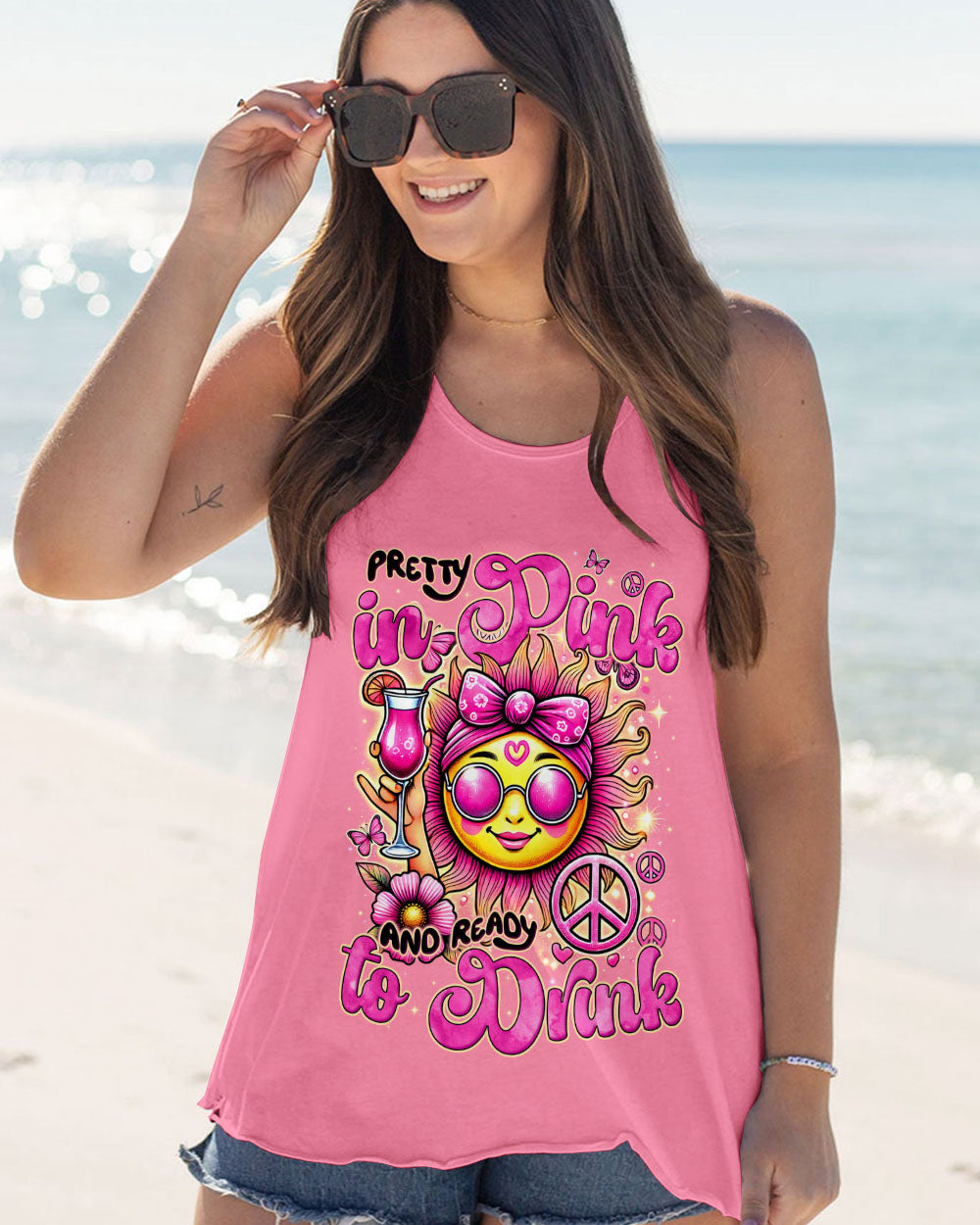 PRETTY IN PINK HIPPIE SUN ALL OVER PRINT - TYQY0407243