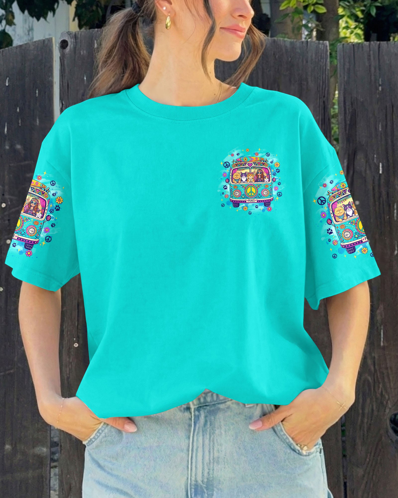 AND SHE LIVED HAPPILY EVER AFTER CAT ALL OVER PRINT - TYQY0408261