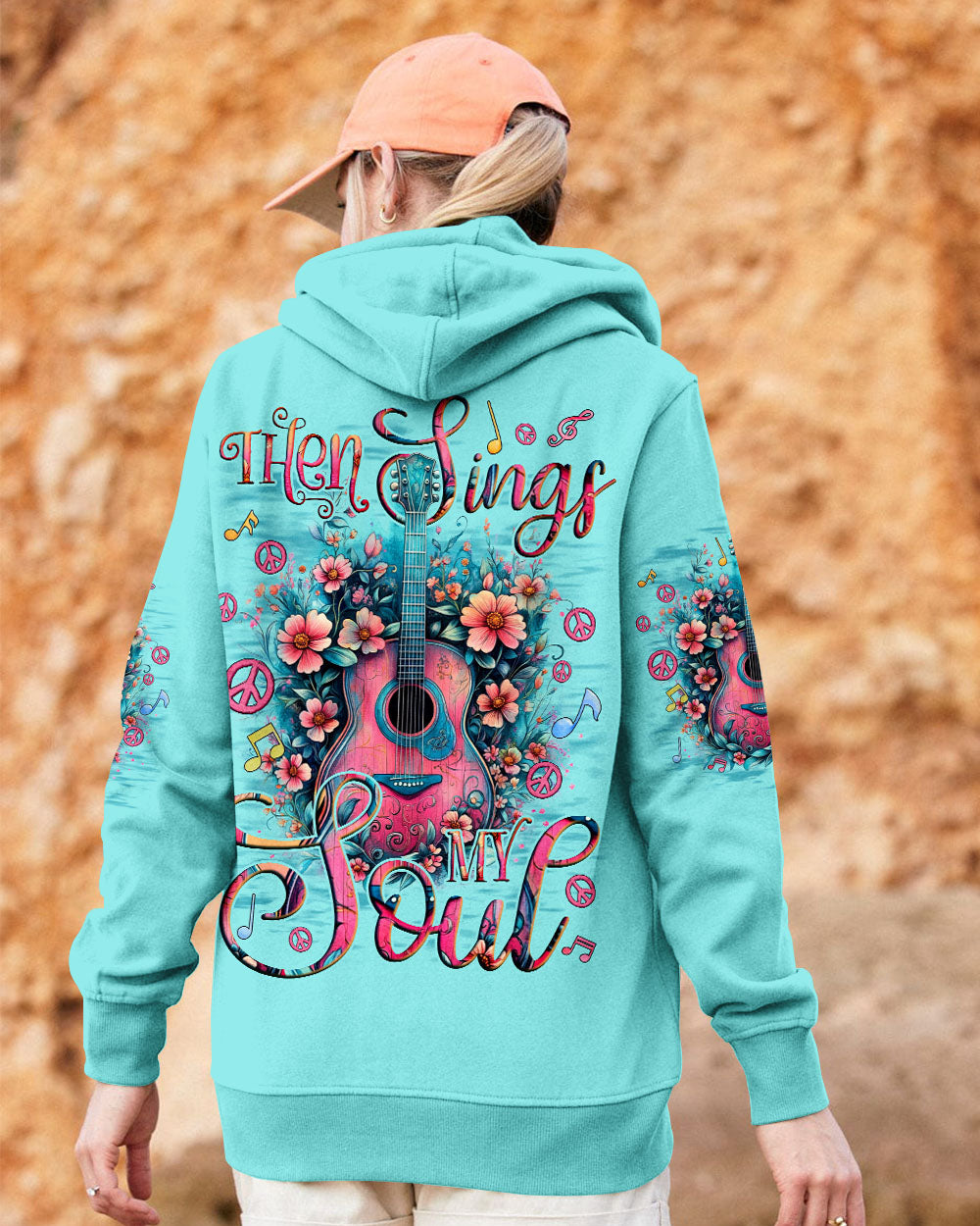 THEN SINGS MY SOUL GUITAR FLOWERS ALL OVER PRINT - TYQY0412241