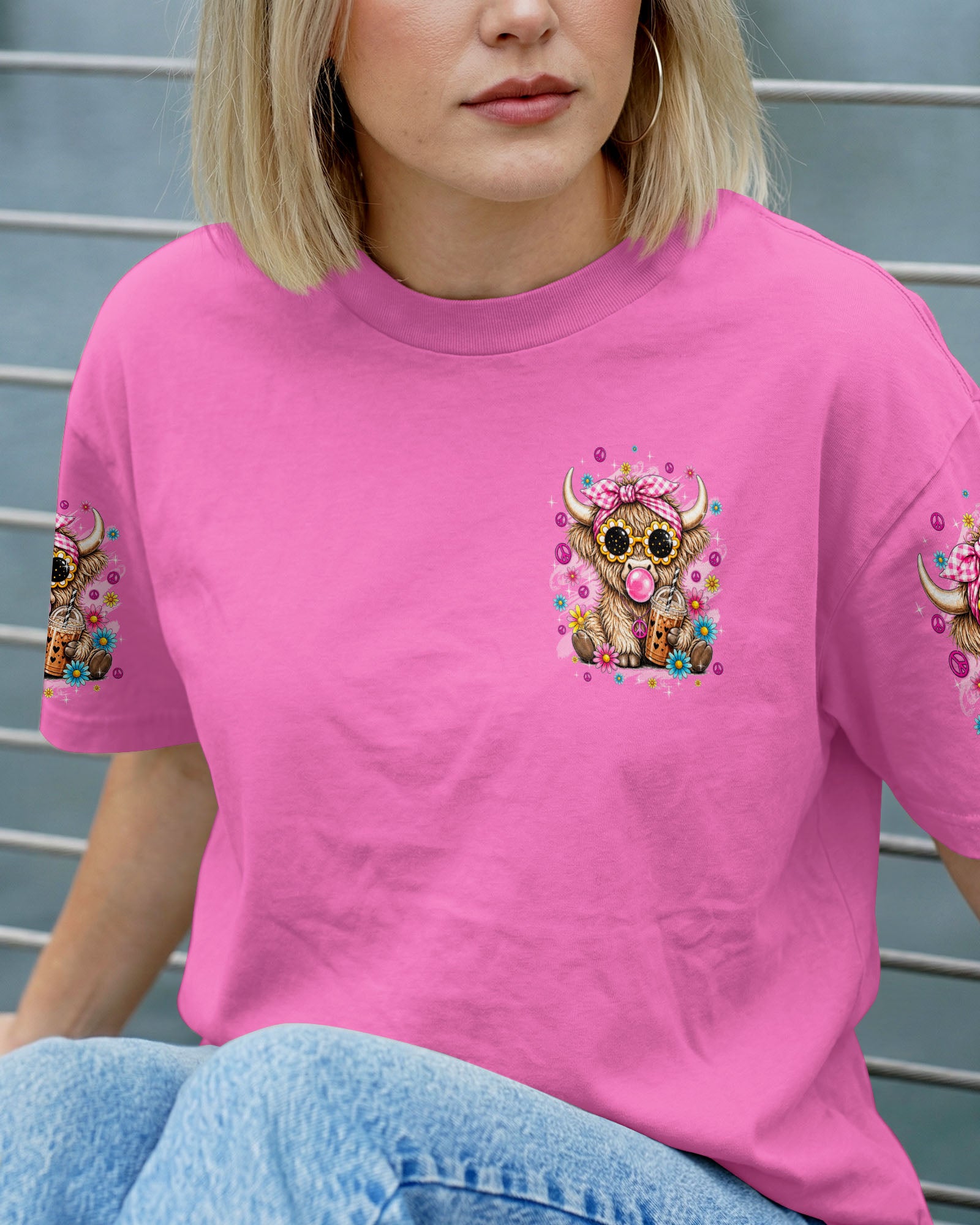 IF I'M MOODY GIVE ME FOODY HIGHLAND COW ALL OVER PRINT - TYQY0608264