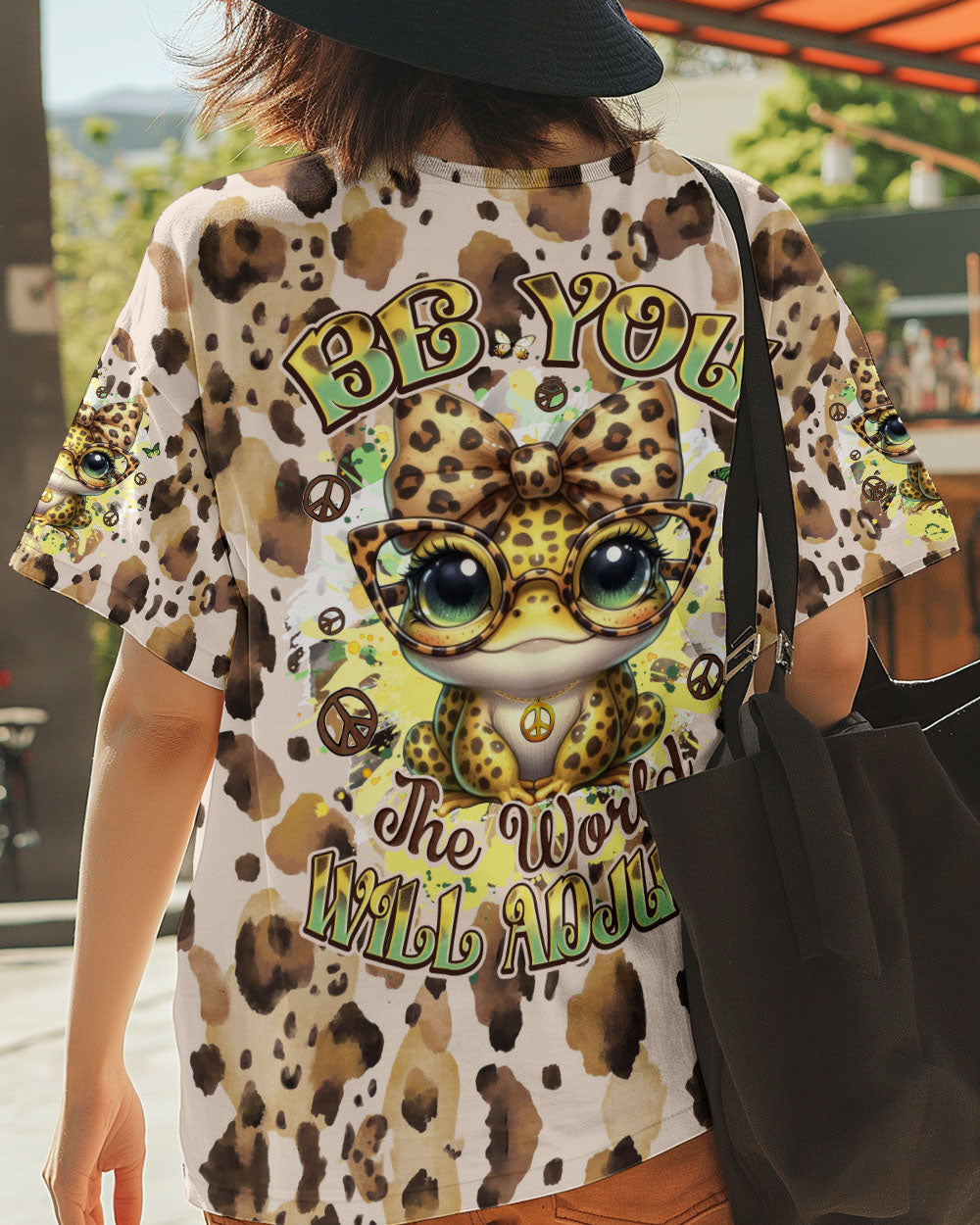 BE YOU THE WORLD WILL ADJUST FROG LEOPARD ALL OVER PRINT - TYQY0801254
