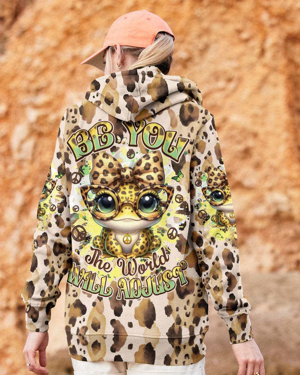 BE YOU THE WORLD WILL ADJUST FROG LEOPARD ALL OVER PRINT - TYQY0801254
