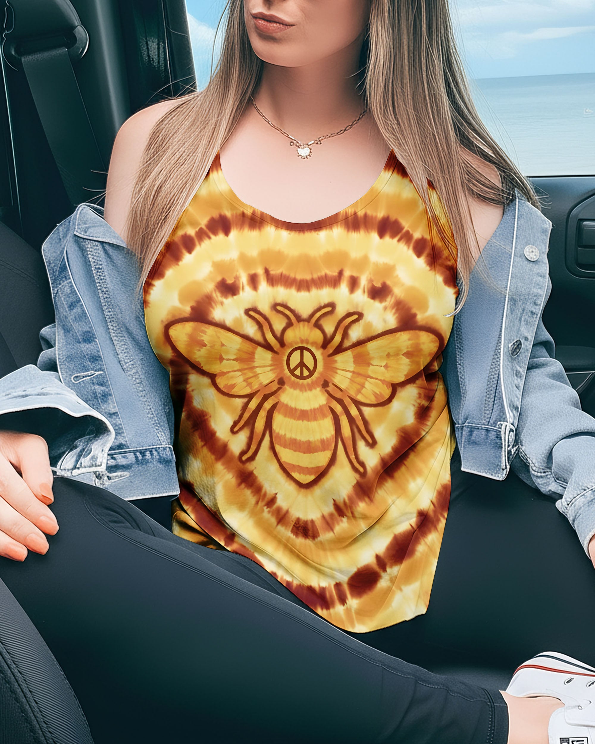BEE HIPPIE YELLOW ALL OVER PRINT - TYQY0801261