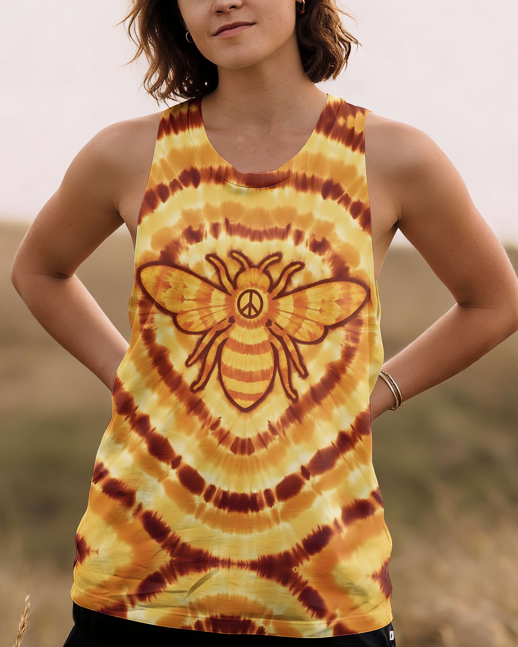 BEE HIPPIE YELLOW ALL OVER PRINT - TYQY0801261