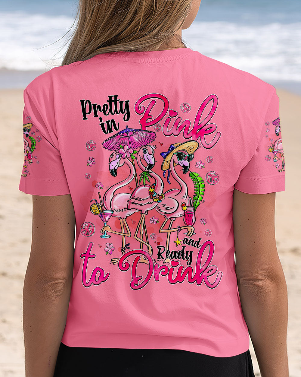 PRETTY IN PINK FLAMINGOS ALL OVER PRINT - TYQY0807244