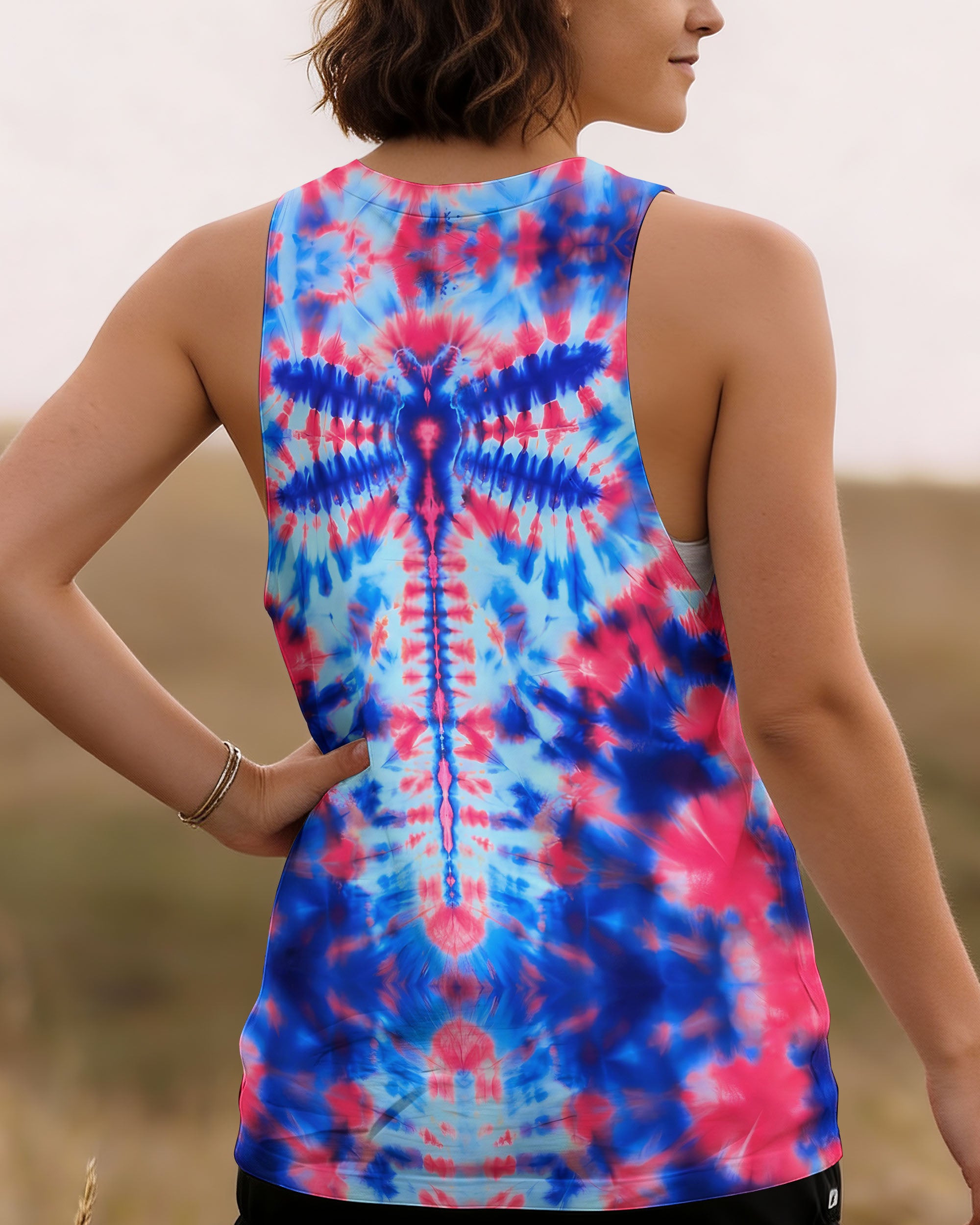 DRAGONFLY PINK AND BLUE ALL OVER PRINT - TYQY0901261