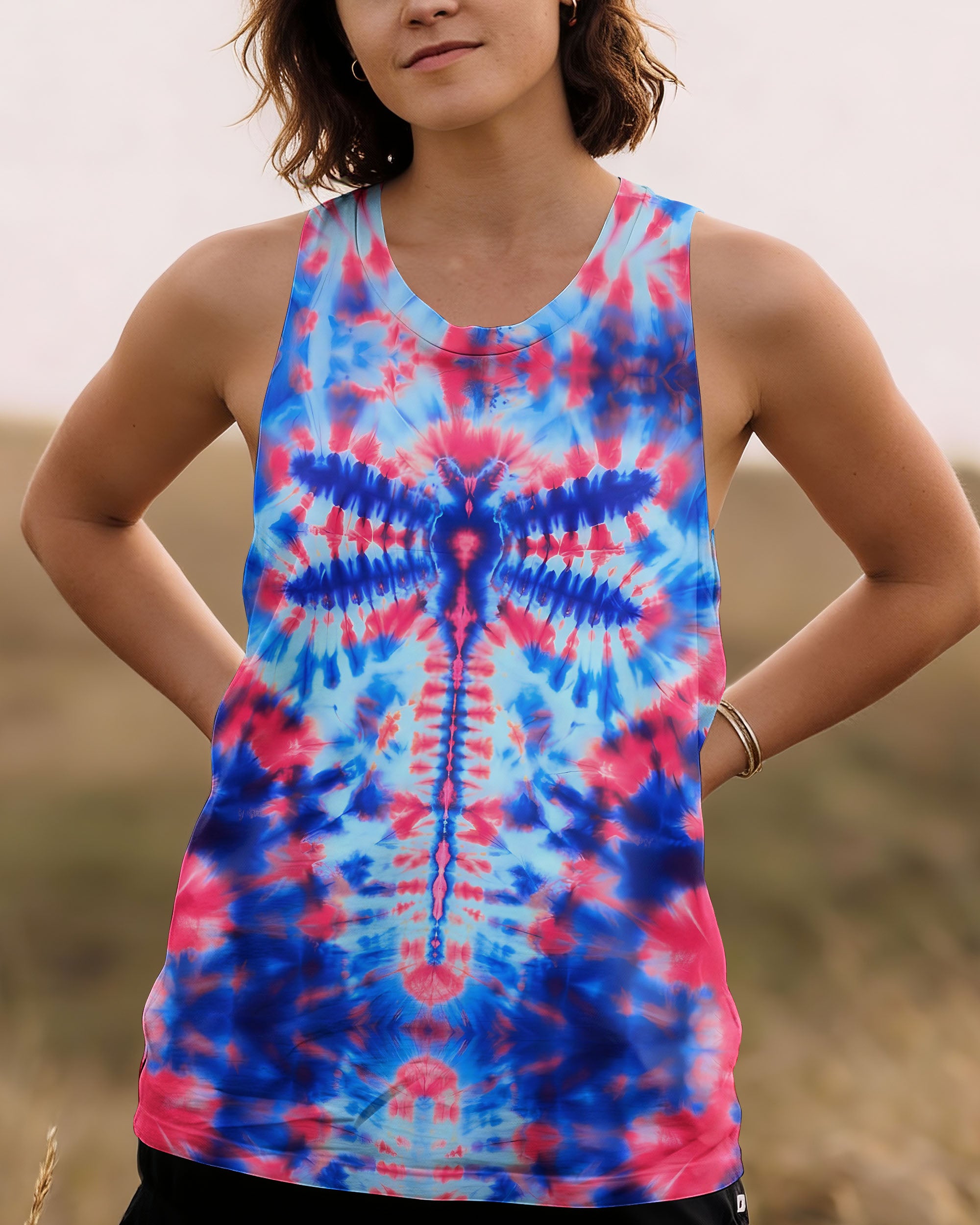 DRAGONFLY PINK AND BLUE ALL OVER PRINT - TYQY0901261