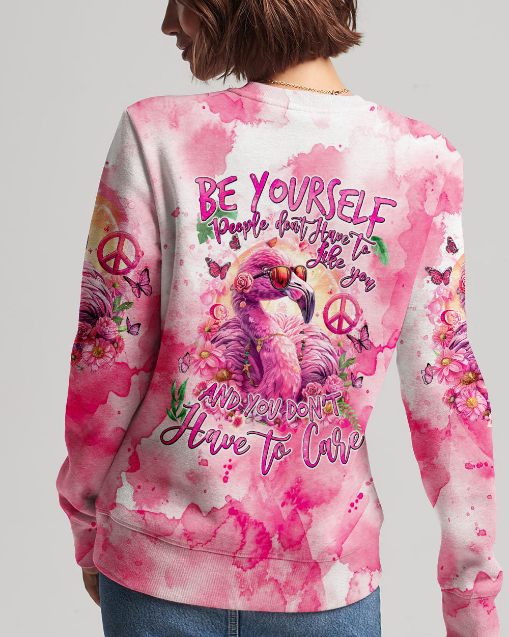 BE YOURSELF FLAMINGO ALL OVER PRINT - TYQY0904241