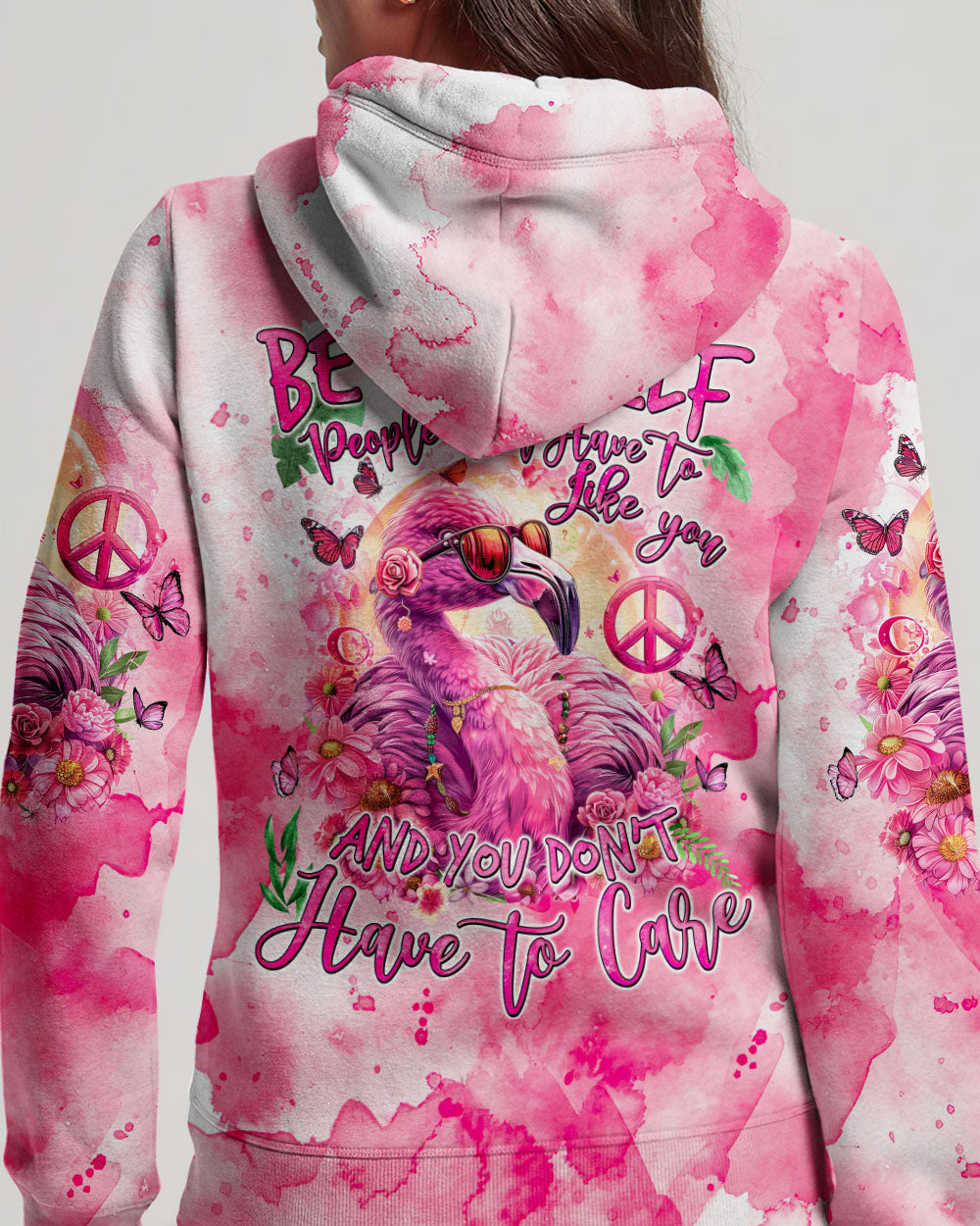 BE YOURSELF FLAMINGO ALL OVER PRINT - TYQY0904241