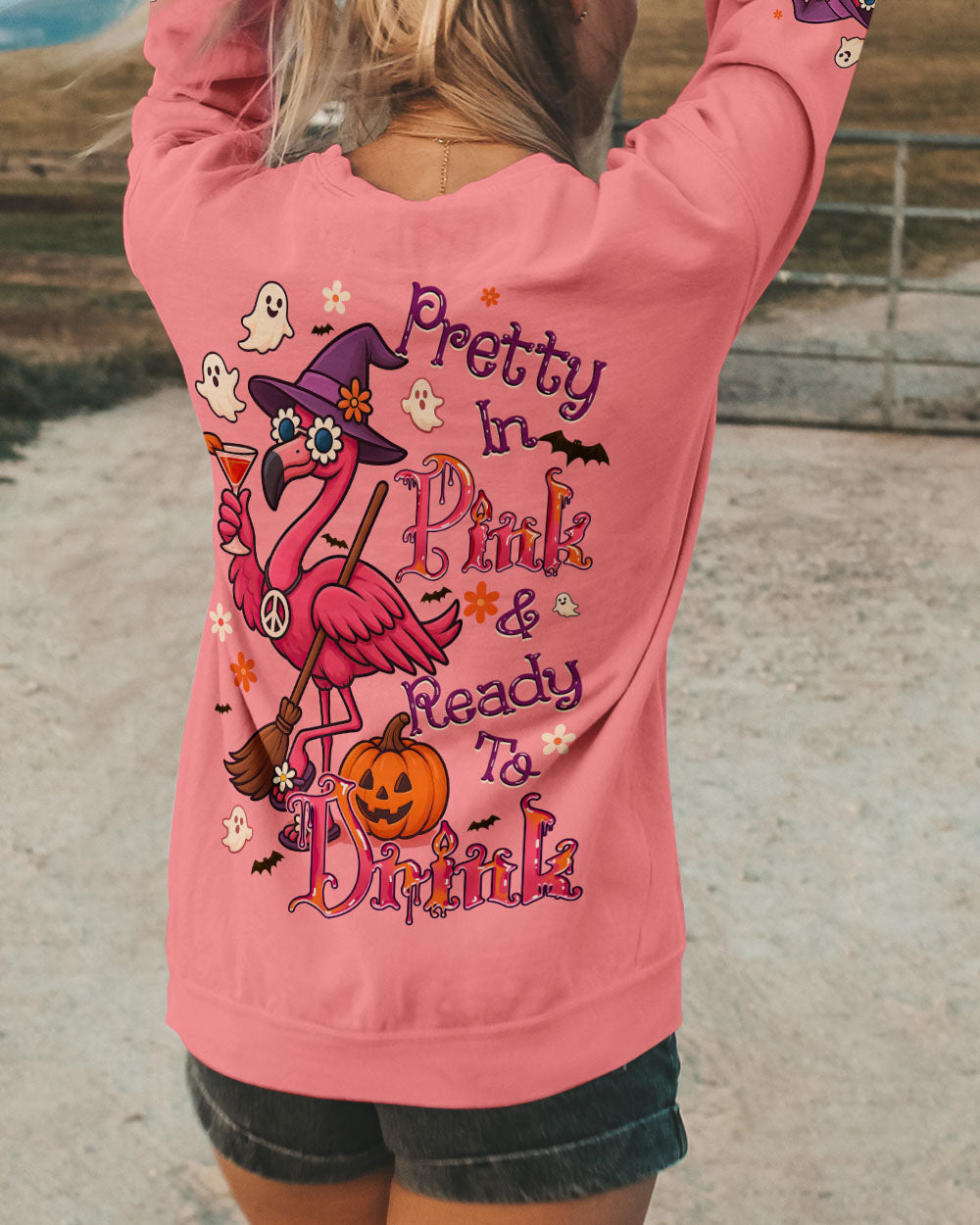 PRETTY IN PINK HALLOWEEN ALL OVER PRINT - TYQY0906252