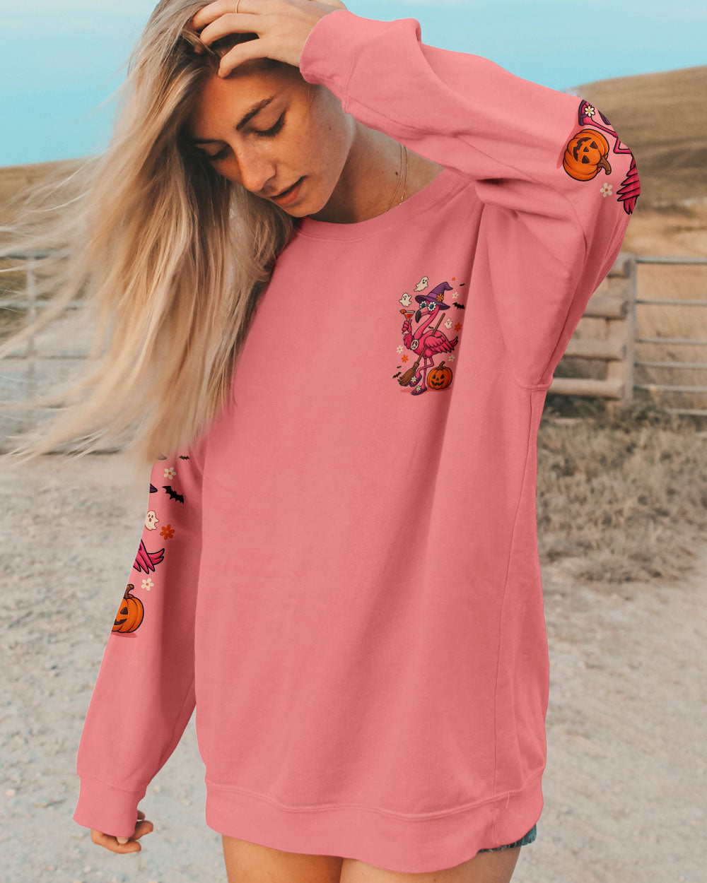 PRETTY IN PINK HALLOWEEN ALL OVER PRINT - TYQY0906252