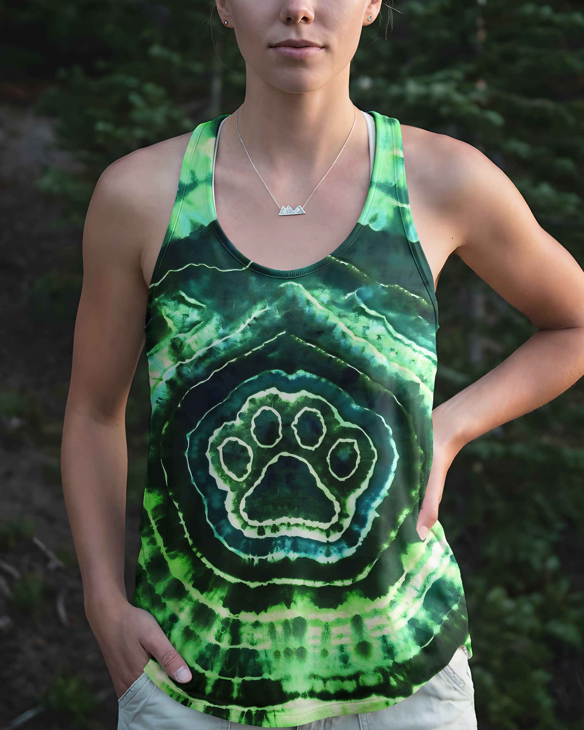 PAW PRINT TIE DYE ALL OVER PRINT - TYQY0912251