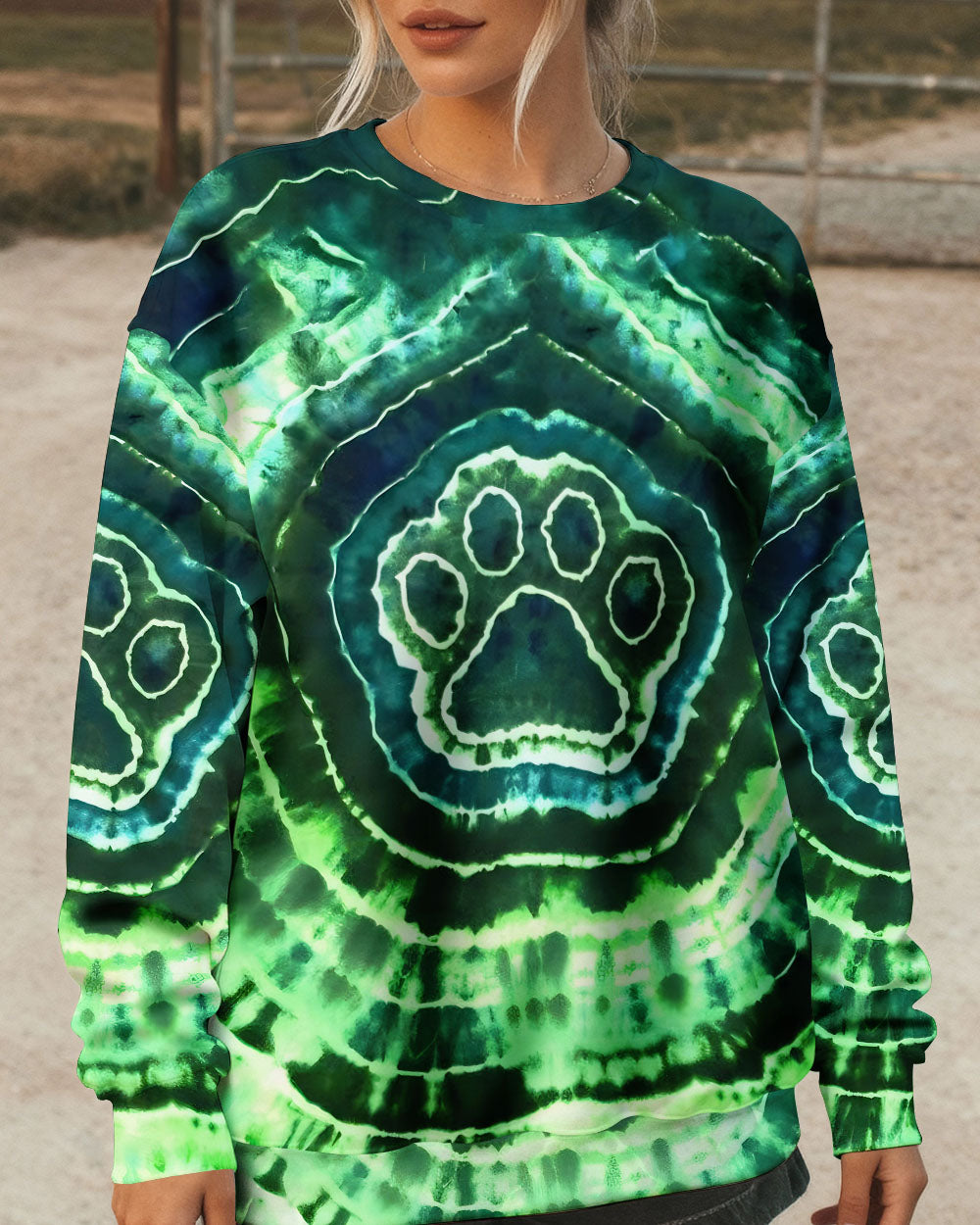 PAW PRINT TIE DYE ALL OVER PRINT - TYQY0912251