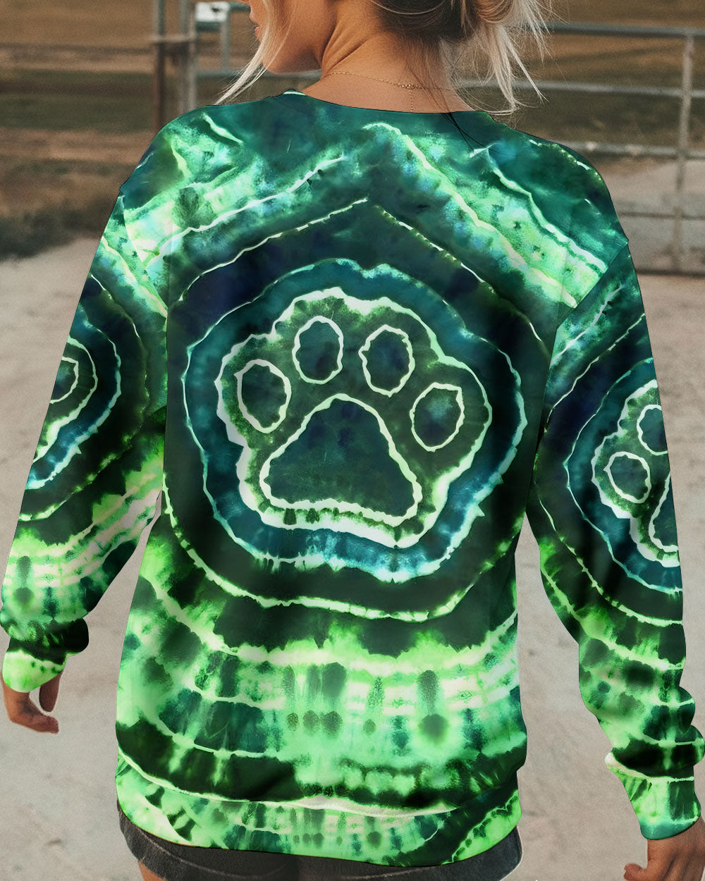 PAW PRINT TIE DYE ALL OVER PRINT - TYQY0912251