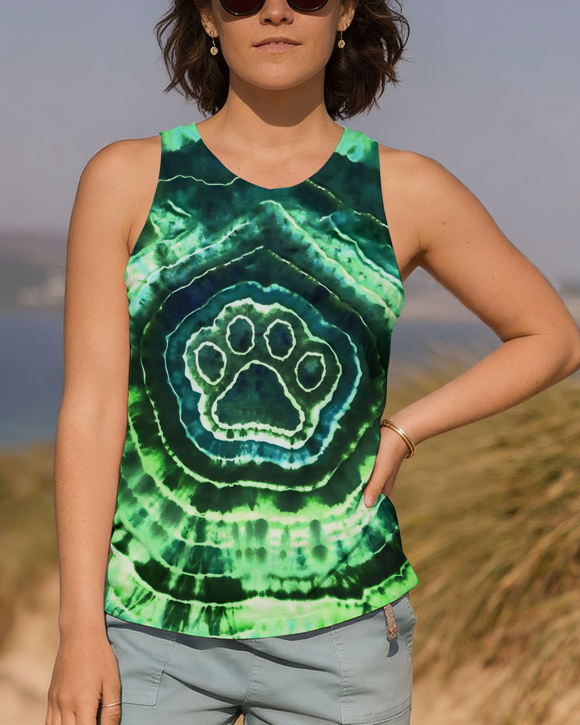 PAW PRINT TIE DYE ALL OVER PRINT - TYQY0912251