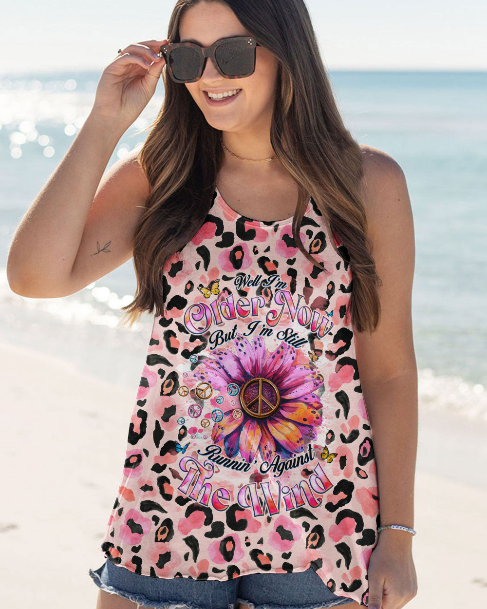 RUNNING AGAINST THE WIND SUNFLOWER LEOPARD ALL OVER PRINT - TYQY1002251