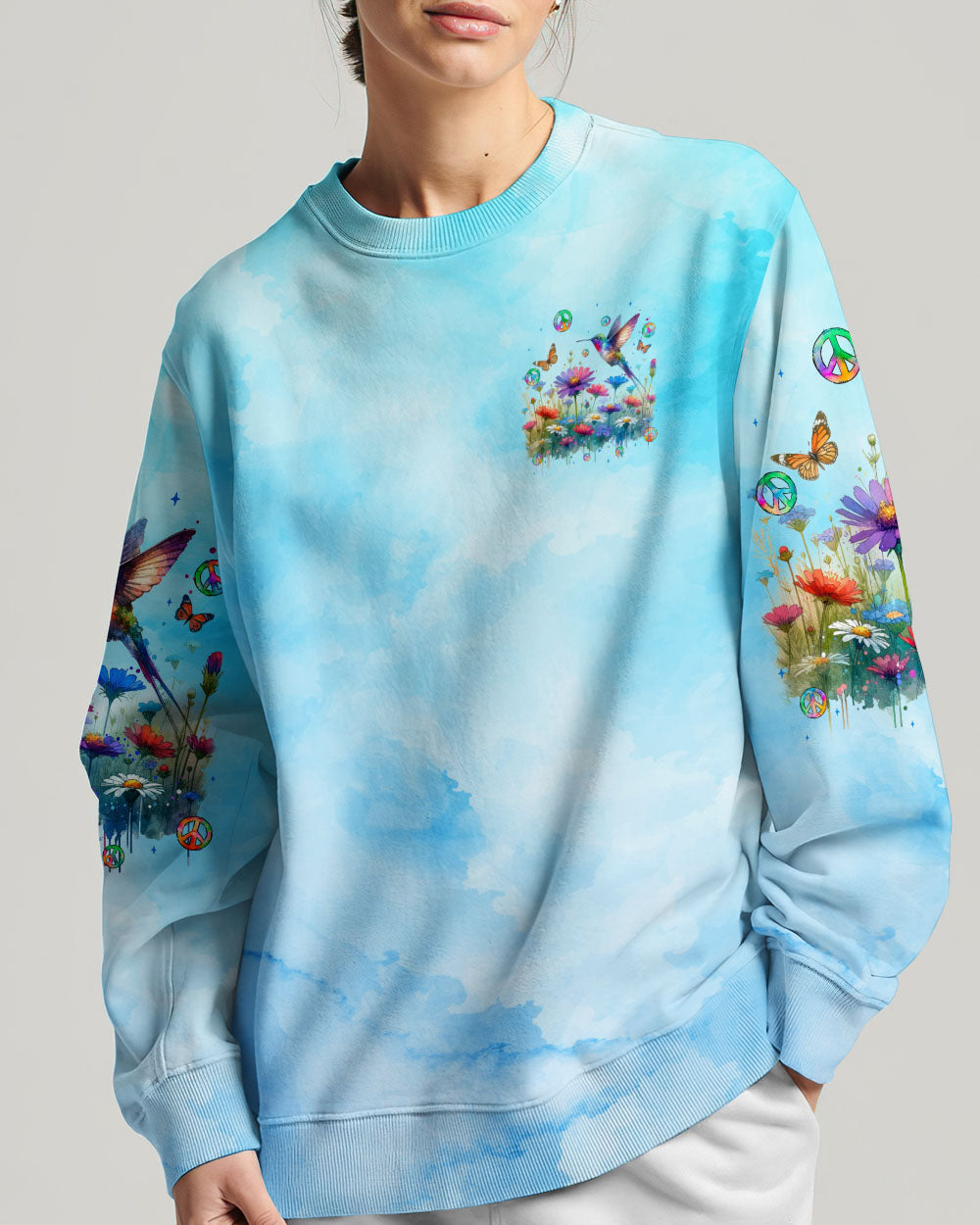 YOU BELONG AMONG THE WILDFLOWERS HUMMINGBIRD ALL OVER PRINT - TYQY1006245